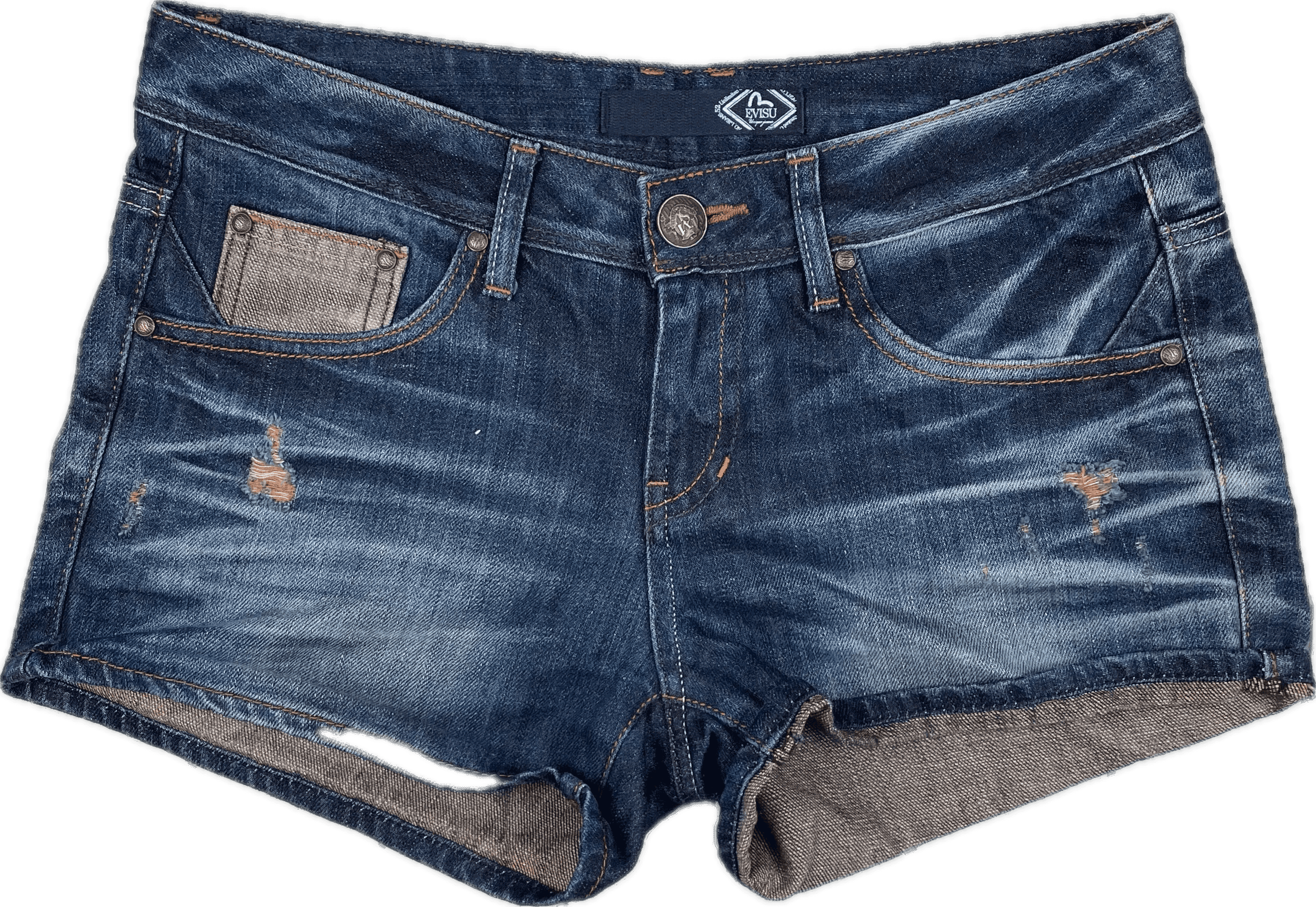 Evisu Ladies Logo Pocket Denim Shorts - Size 26 — photo 2 of 6