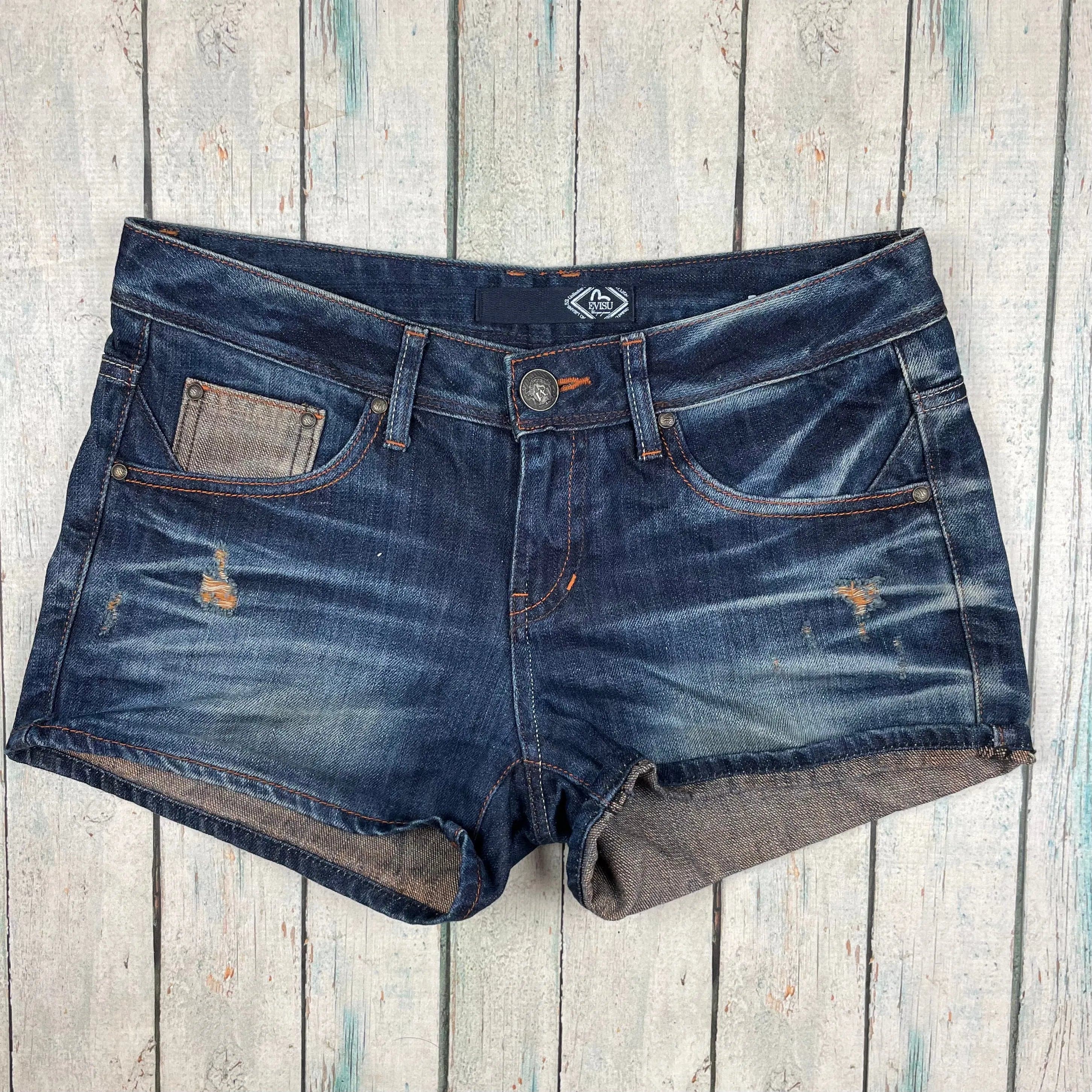 Evisu Ladies Logo Pocket Denim Shorts - Size 26 — photo 5 of 6