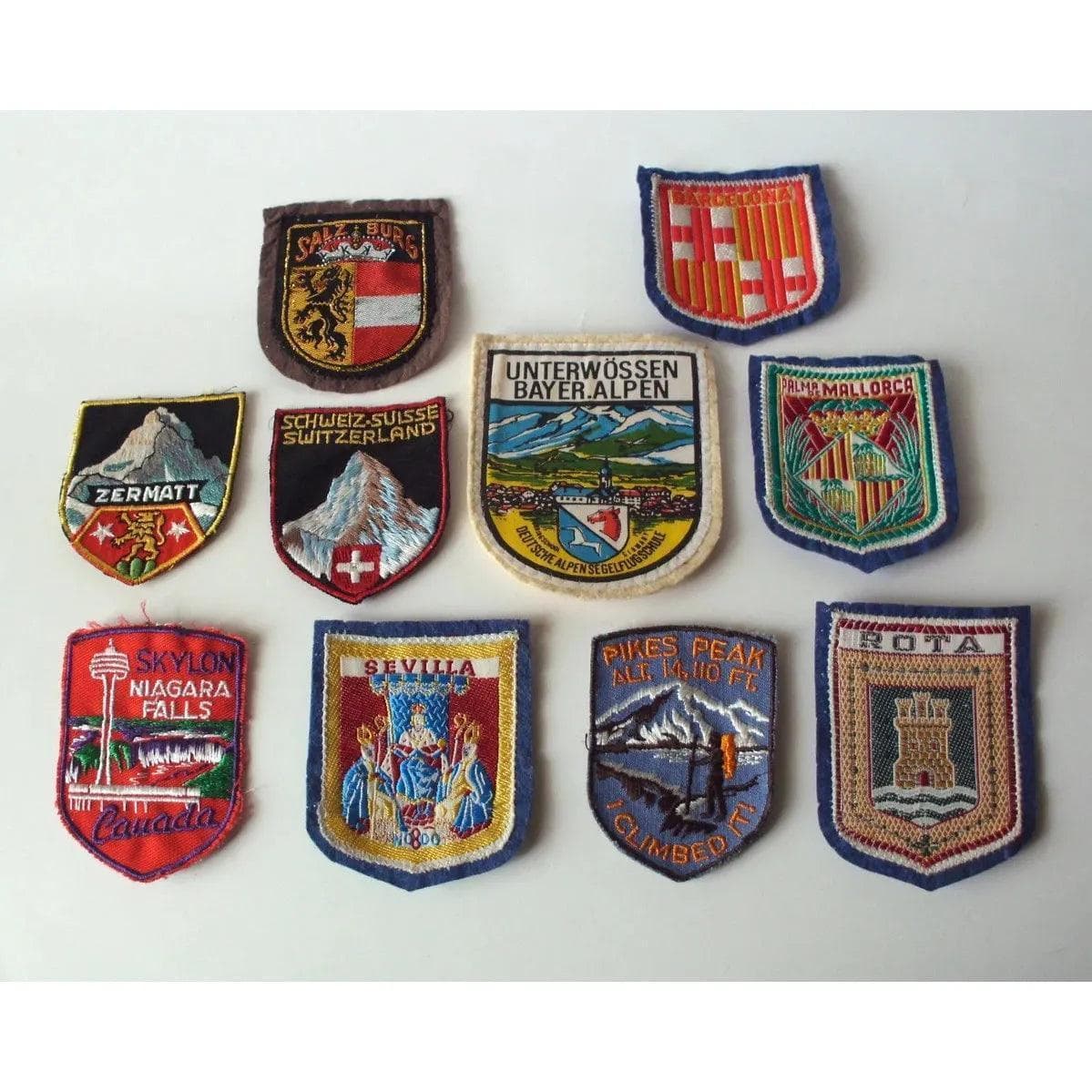 Vintage Travel Patches - Embroidered Cloth Patch