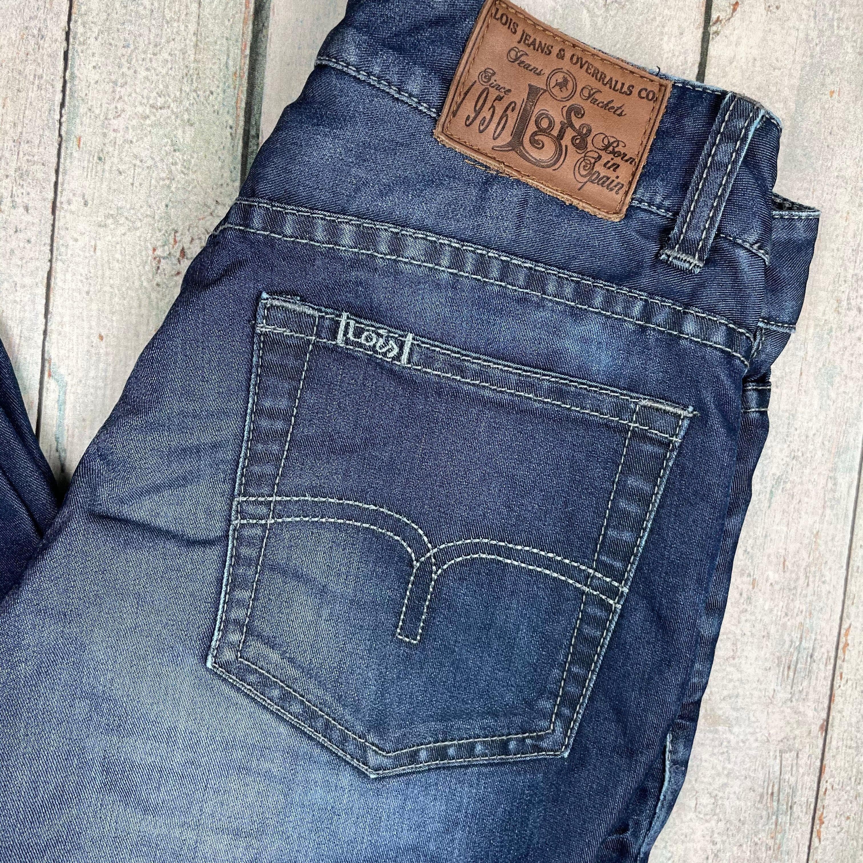Lois White Line 'Lanza-L-Tex' Slim Blue Jeans- Size 28" — photo 4 of 9