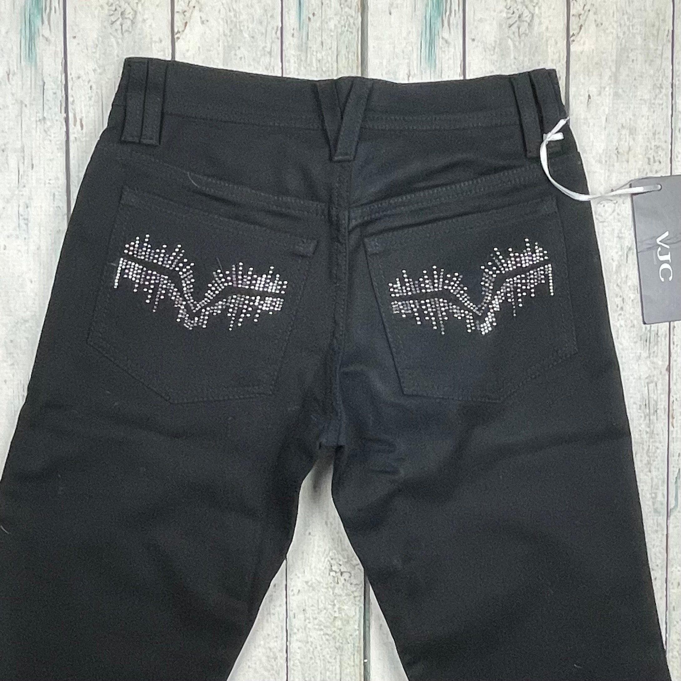 NWT - Versace Jeans Couture Black Straight Jeans $500+- Size 24 ( 6AU) — photo 2 of 7