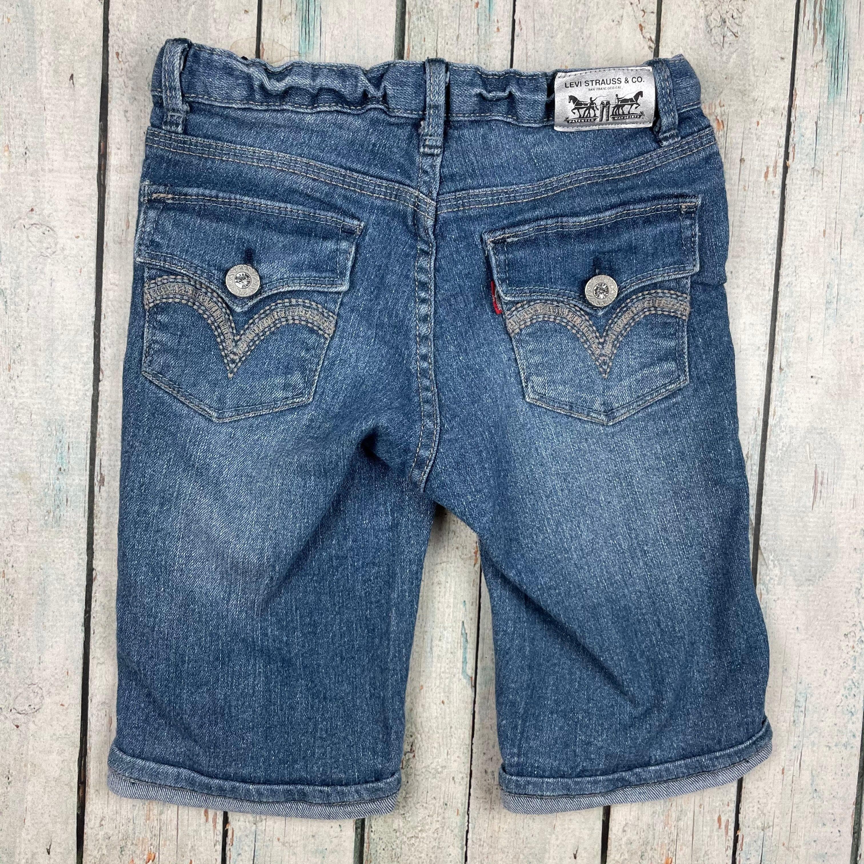 Levis 'Bermuda' Girls Long Denim Shorts - Size 8 — photo 7 of 8