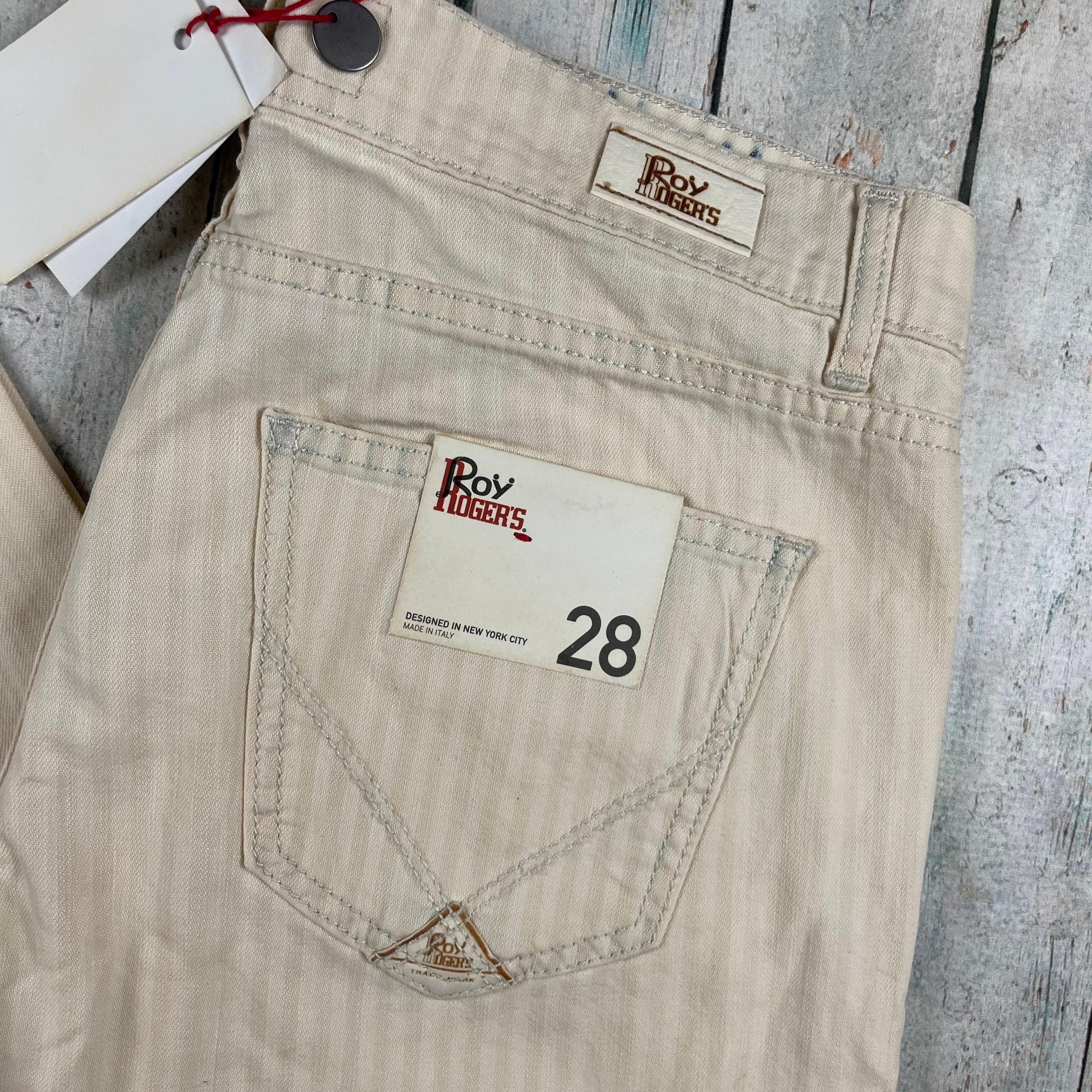 NWT- Roy Rogers Italian Ladies Self Stripe Boyfriend Jeans - Size 28 — photo 4 of 7
