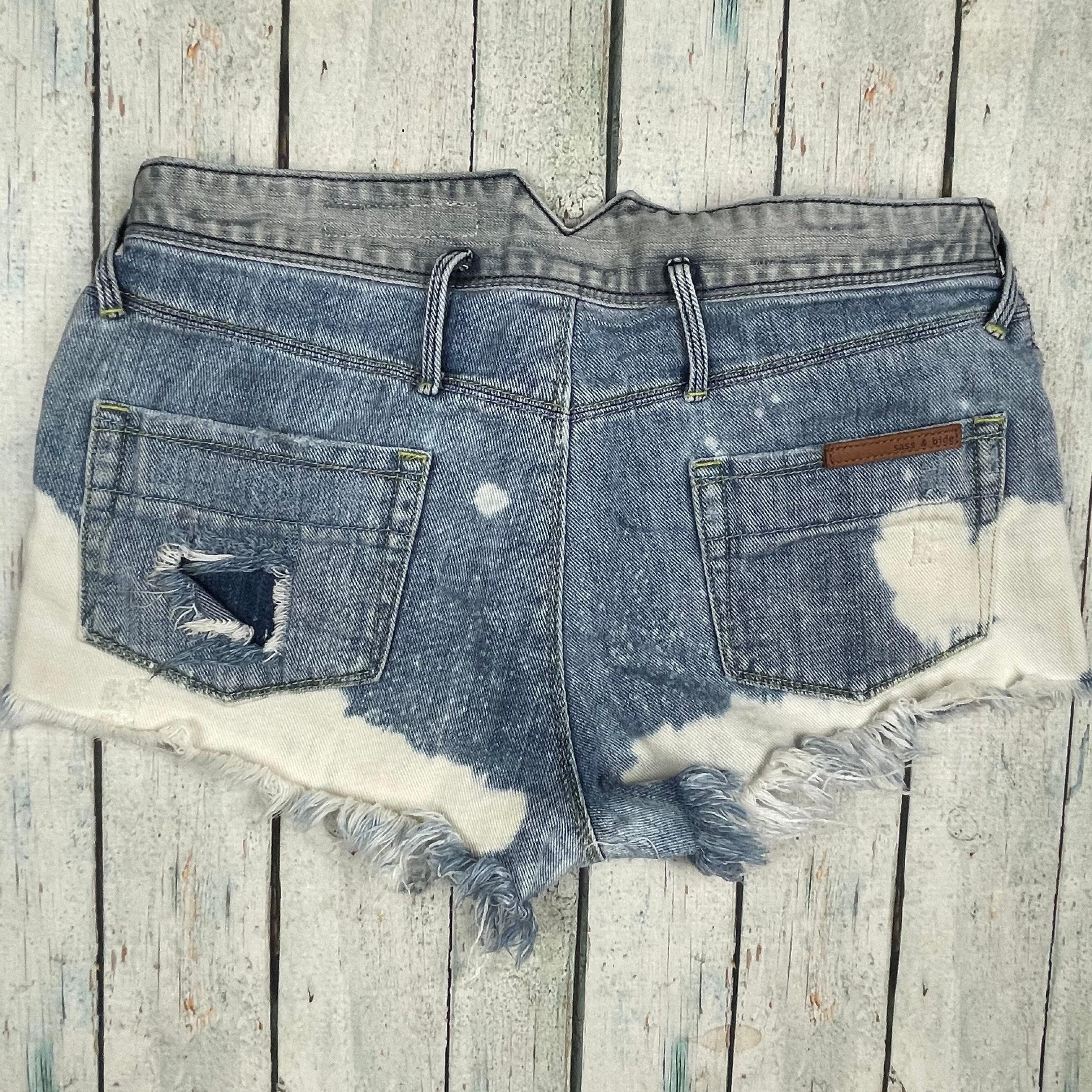 Sass & Bide 'The Winning Day' Distressed Denim Shorts - Size 24 — photo 5 of 7