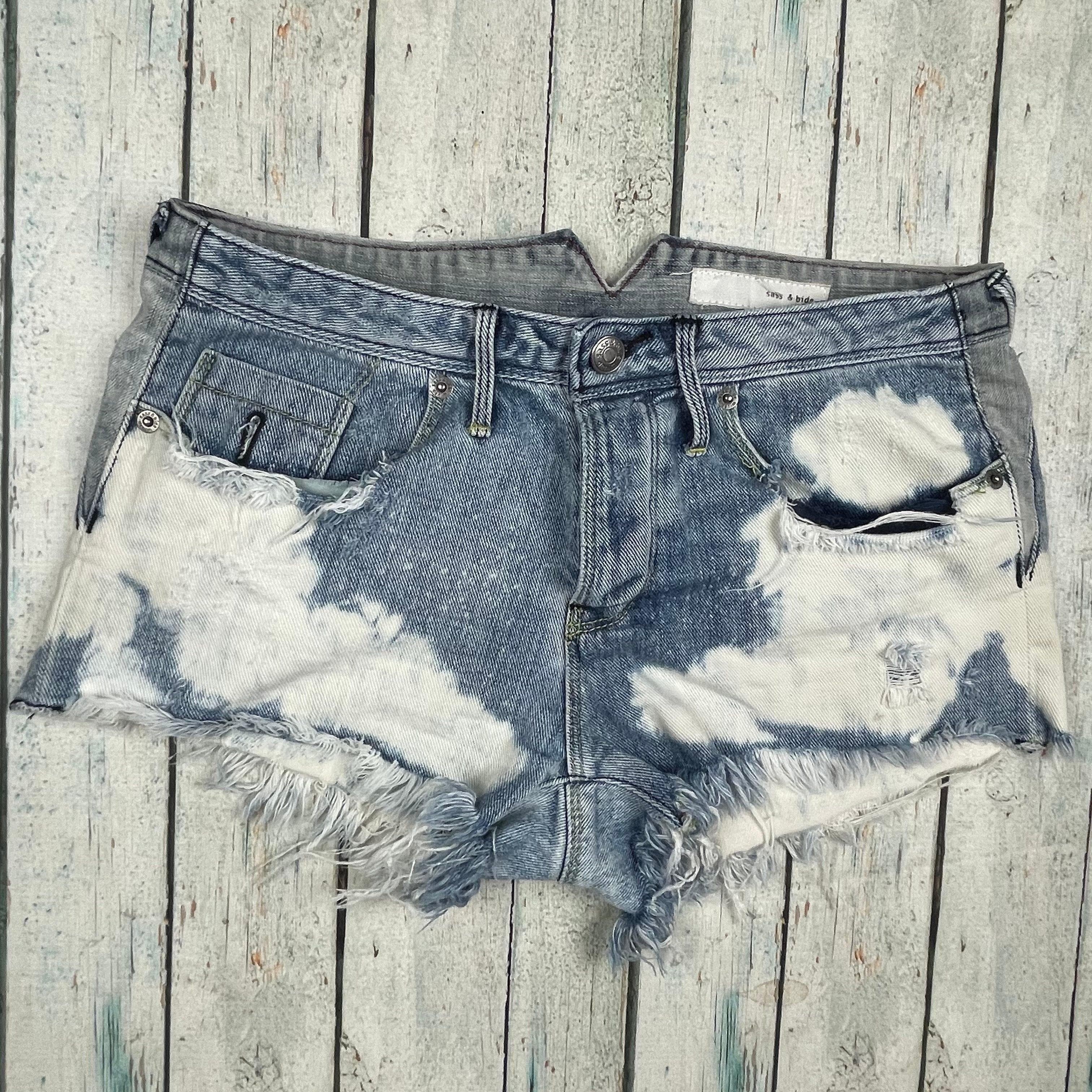 Sass & Bide 'The Winning Day' Distressed Denim Shorts - Size 24 — photo 6 of 7
