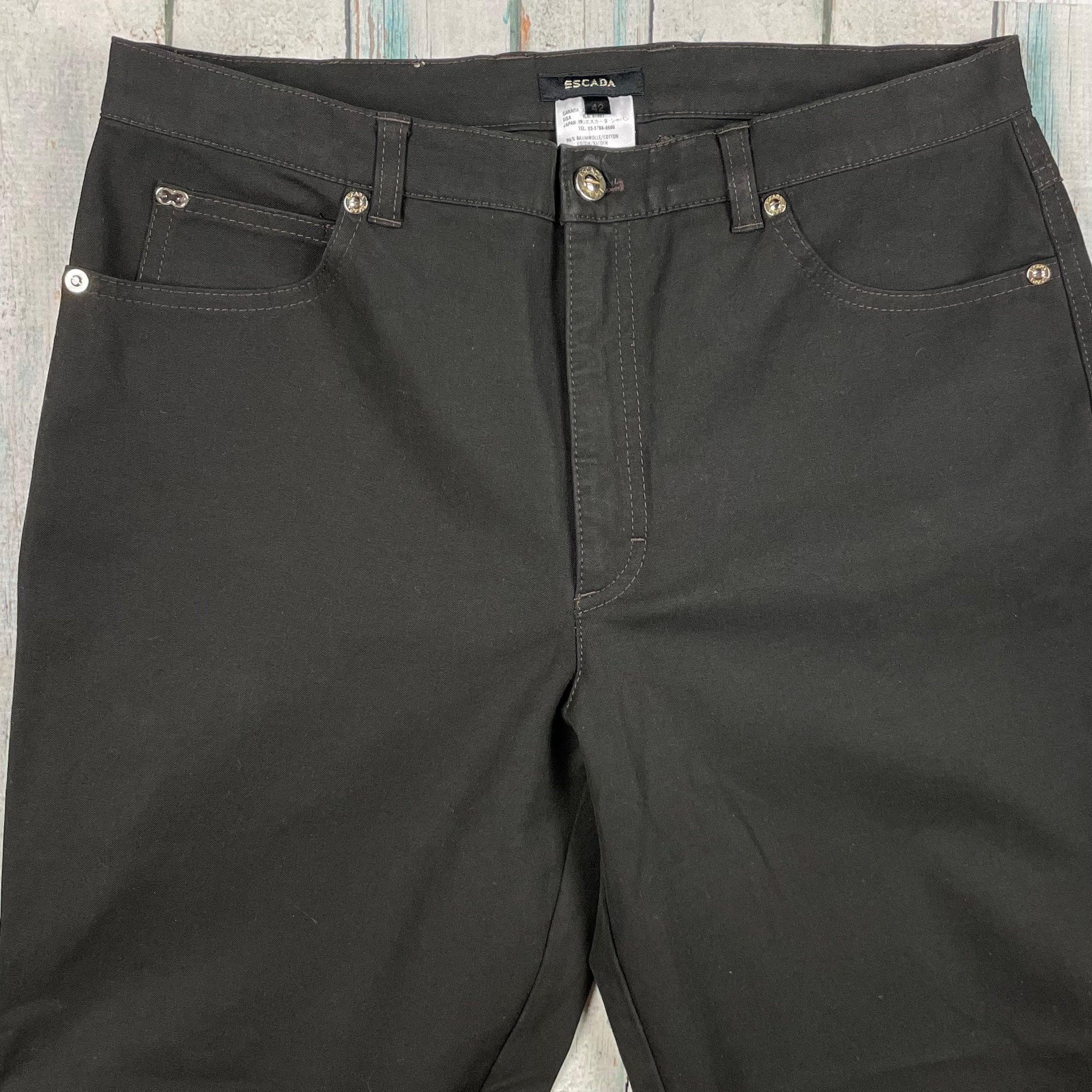 NEW - Escada Ladies Dark Chocolate Stretch Jeans - Size 42 Euro — photo 5 of 6