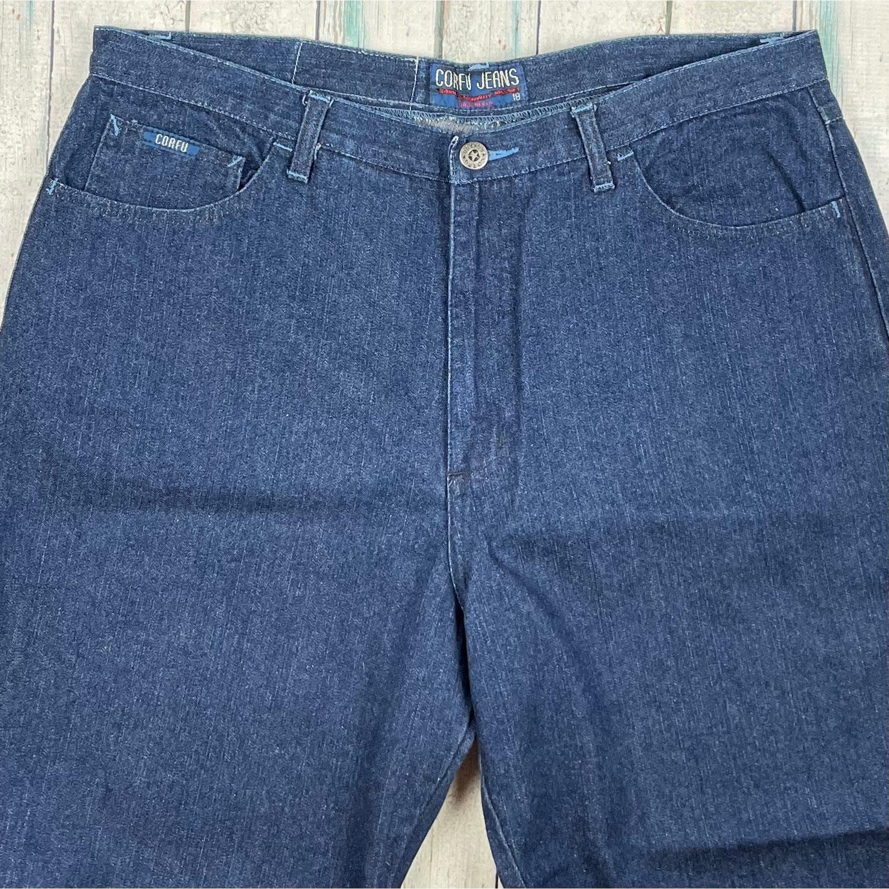Vintage Corfu Blue 'Crop' 90's Mom Jeans - Size 18 — photo 3 of 6
