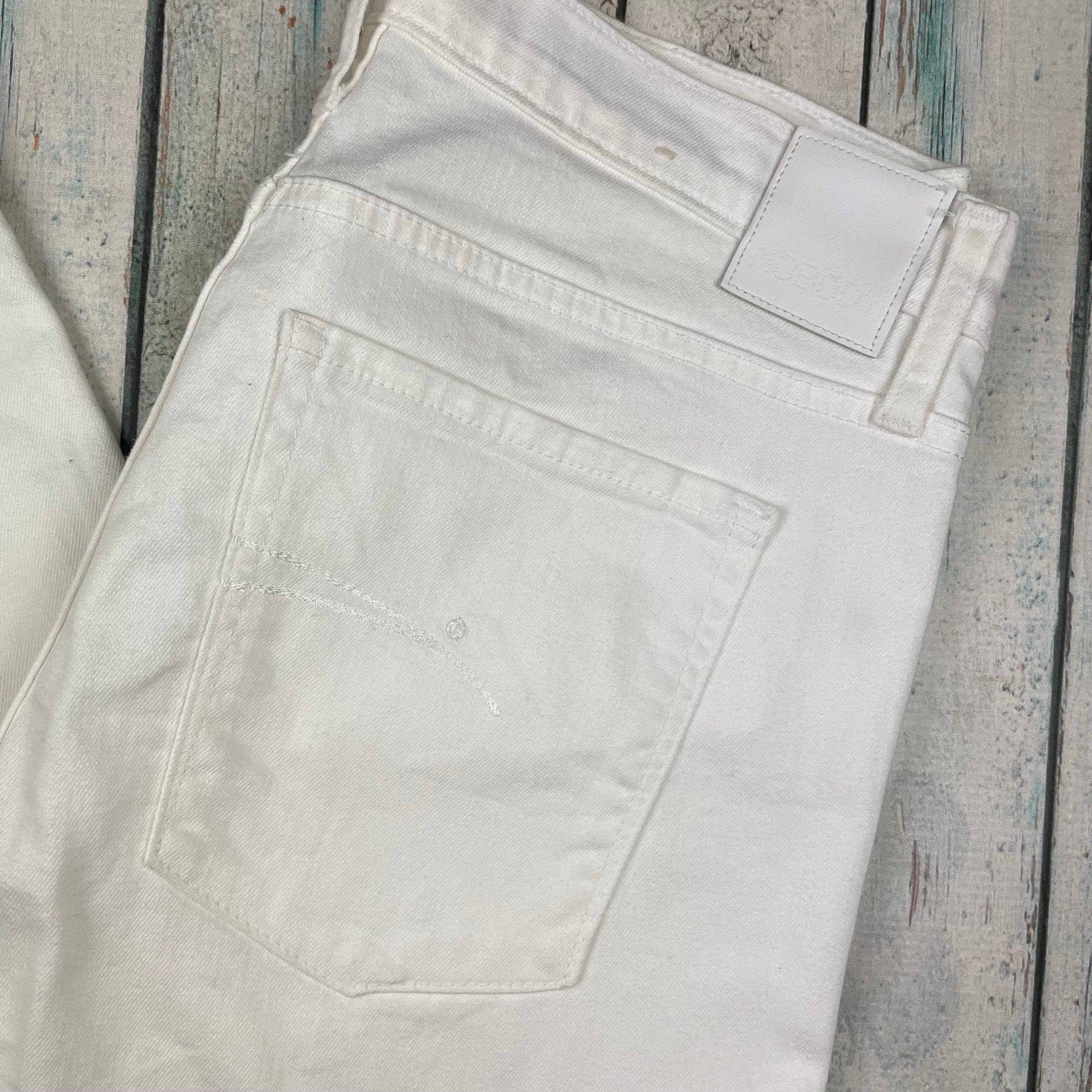 NOBODY 'Midi 7/8' White Relaxed Skinny Jeans- Size 30 — photo 4 of 7