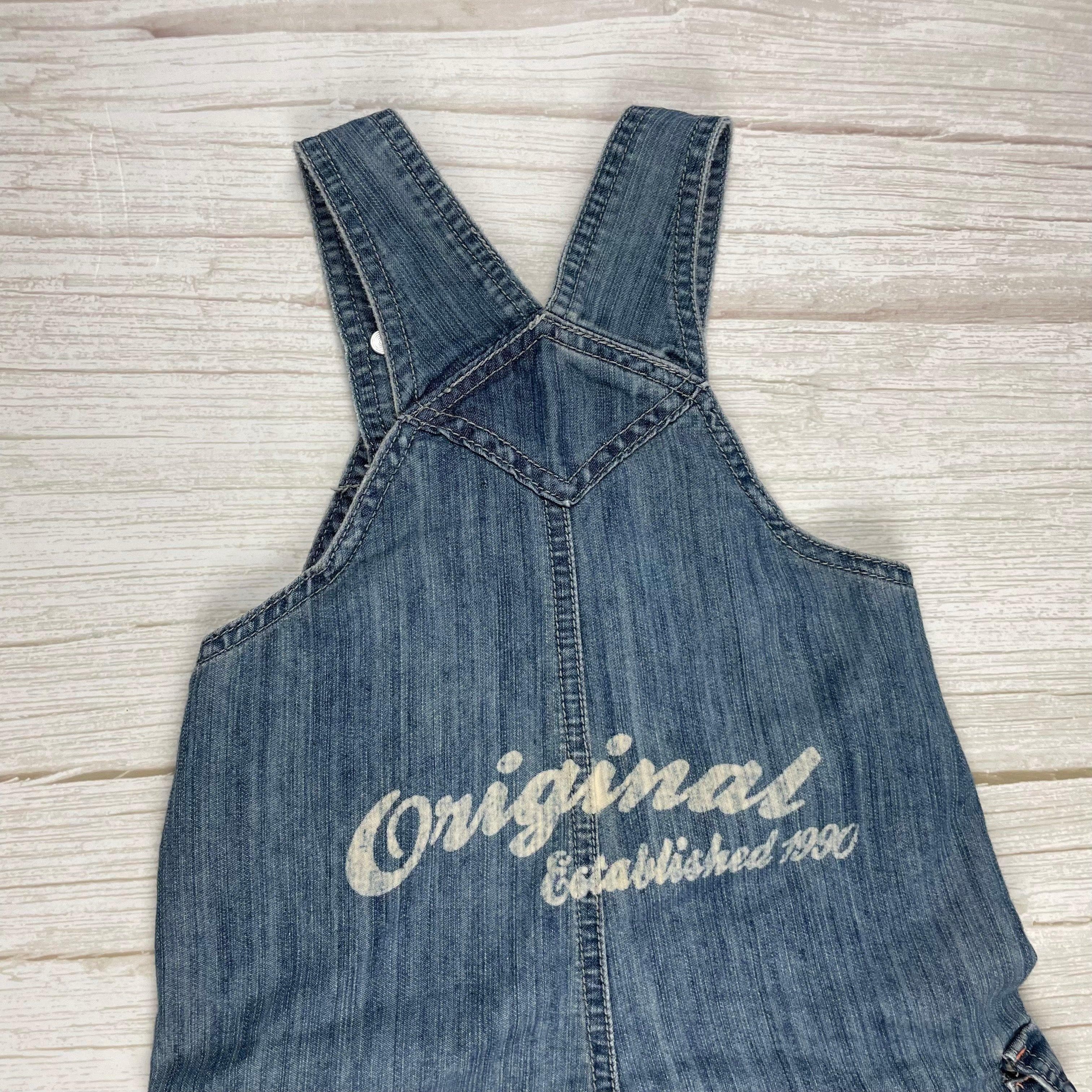 Pumpkin Patch Classic Bib & Brace Denim Logo Overalls - Size 3/6M — photo 3 of 7