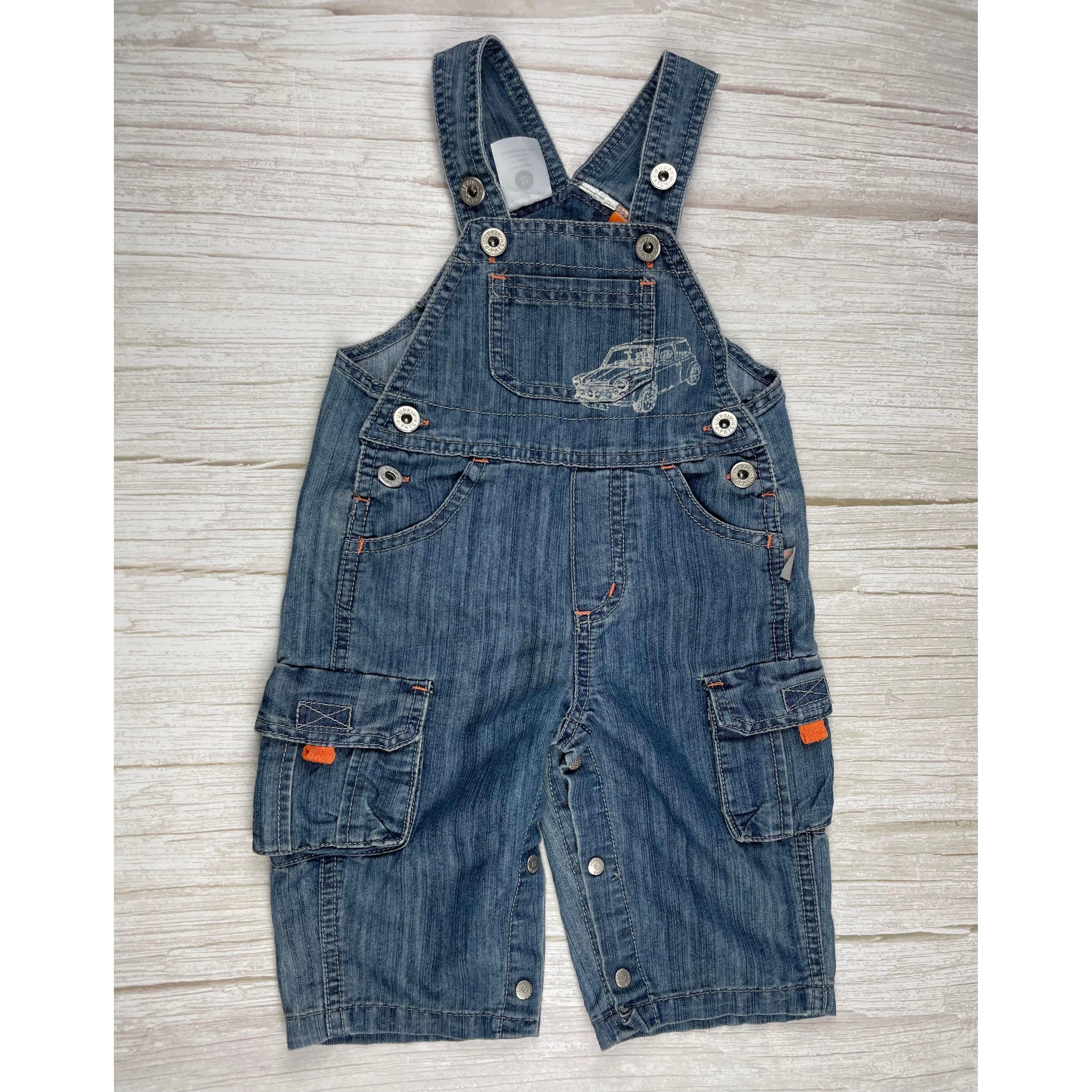 Pumpkin Patch Classic Bib & Brace Denim Logo Overalls - Size 3/6M — photo 6 of 7