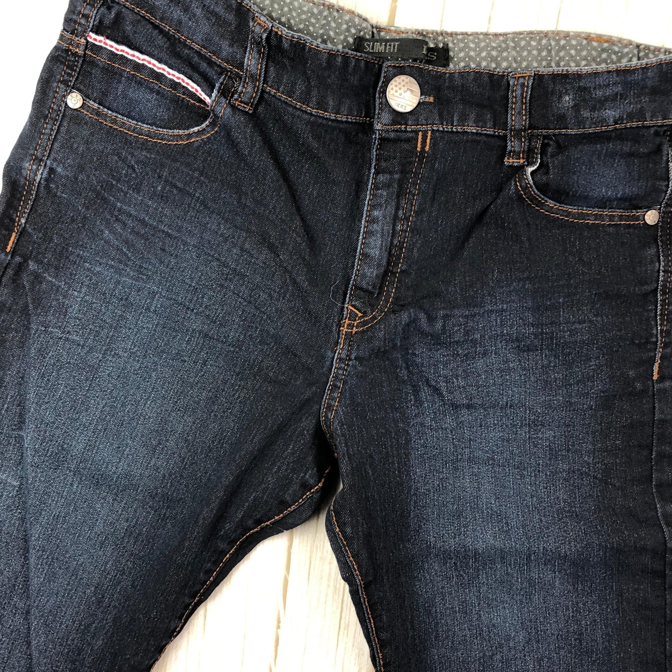 IKKS Classic Dark Wash Straight Leg Stretch Jeans- Size 12Y — photo 5 of 7