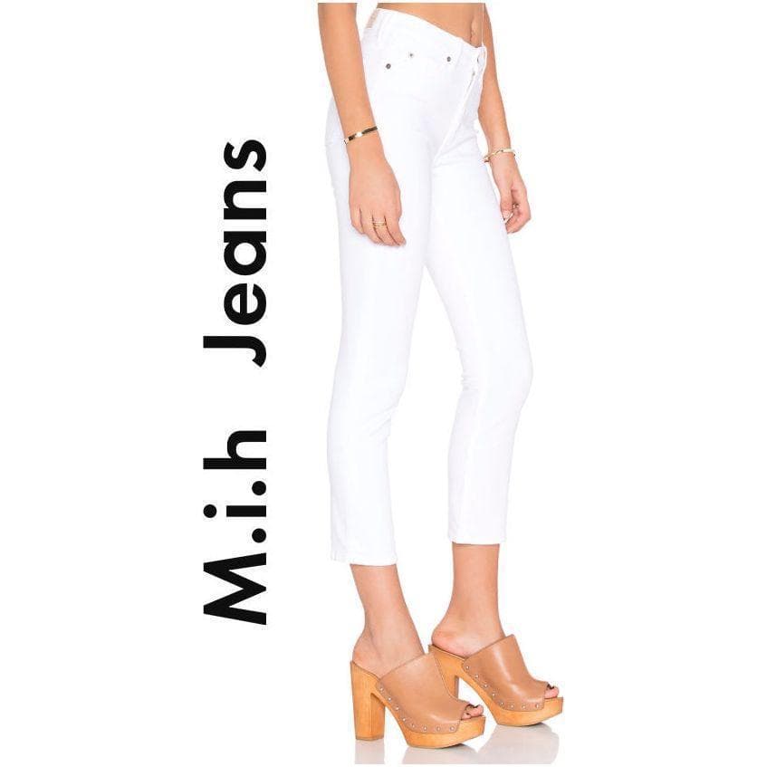 NWT- MIH 'Niki' White High Rise Crop Jeans- Size 26 — photo 1 of 4