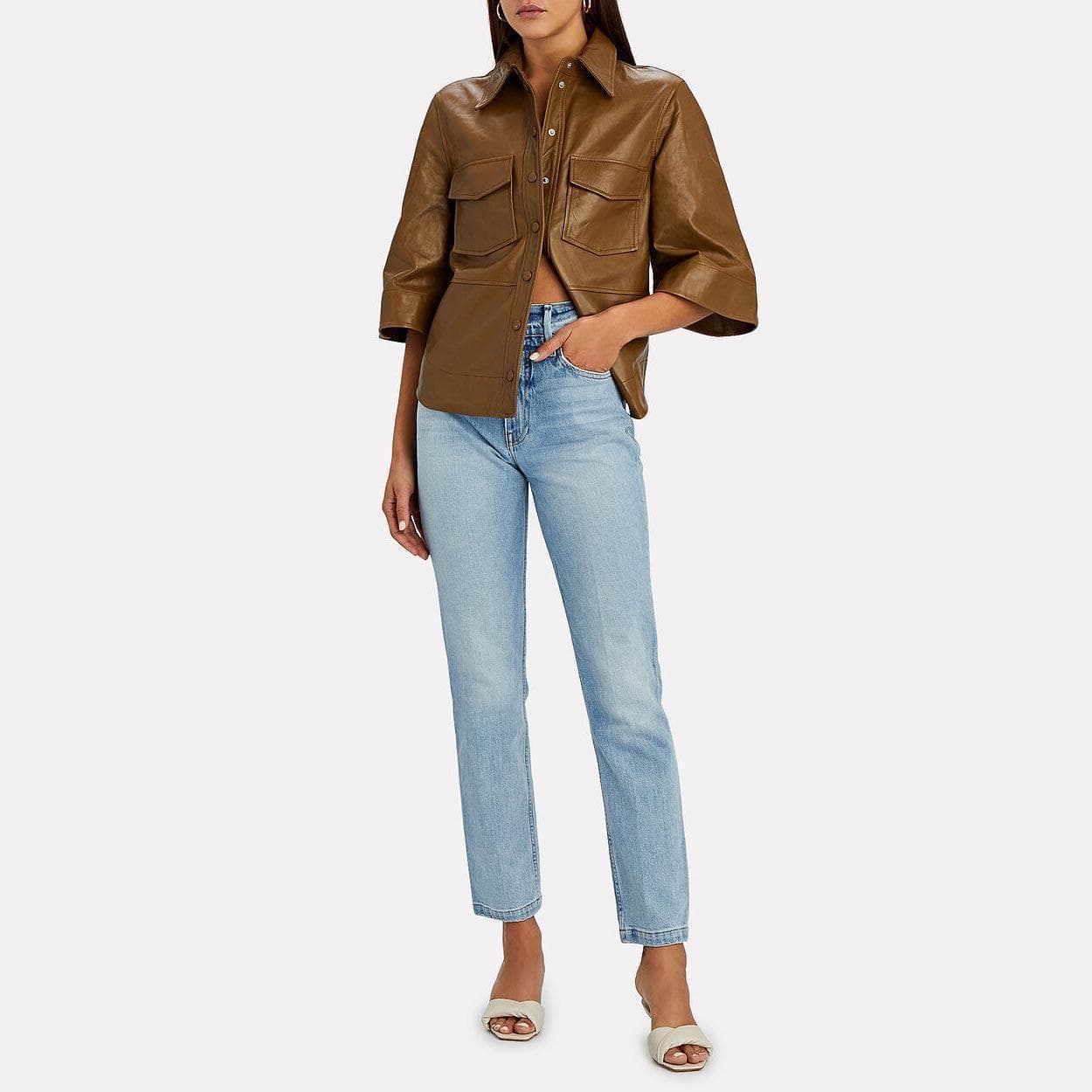 Frame Denim 'Le Sylvie Slender Straight' Bianca Jeans -Size 27 — photo 8 of 9