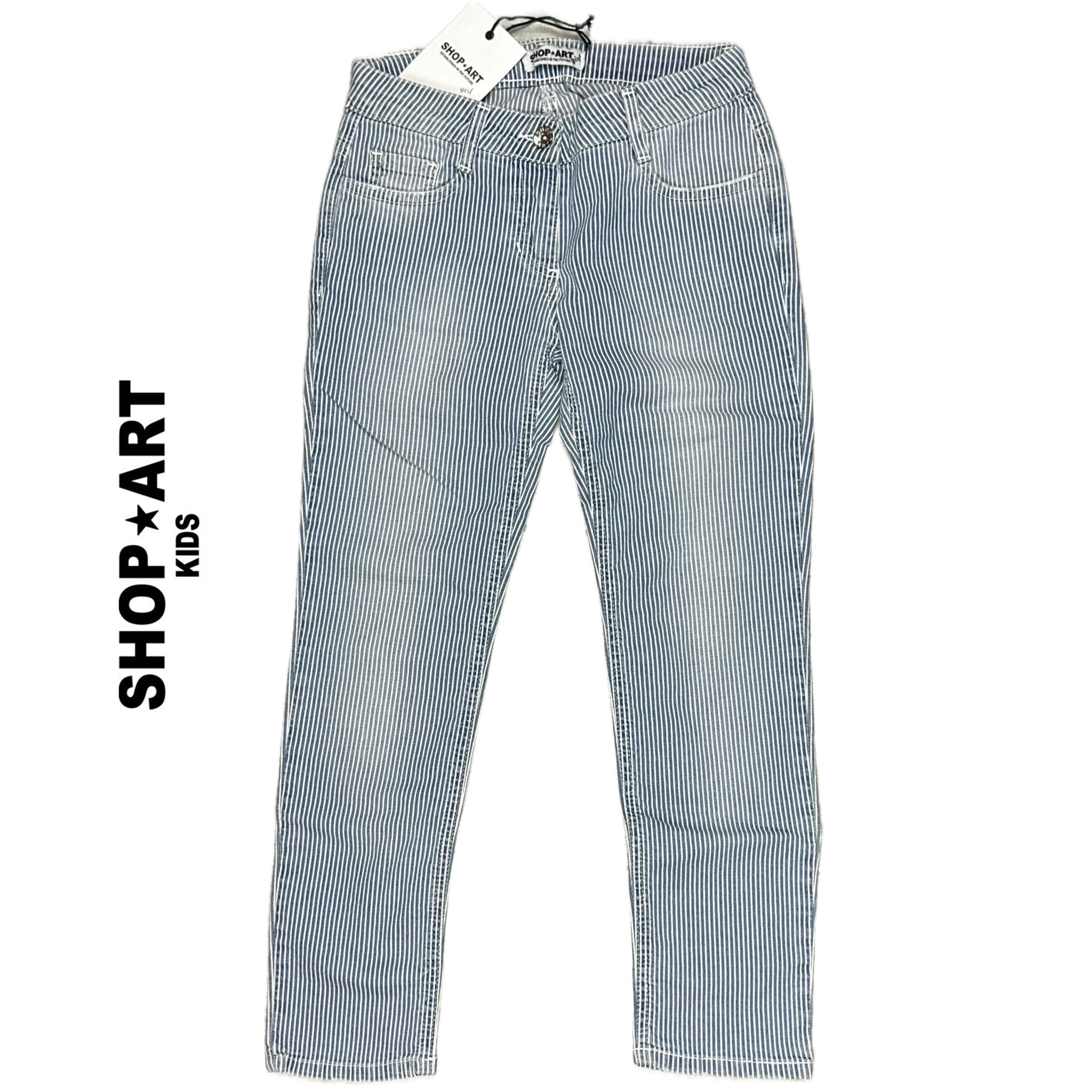 NWT- ShopArt Italy Girls Engineer Stripe Slim Fit Jeans - Size 8 — photo 1 of 7