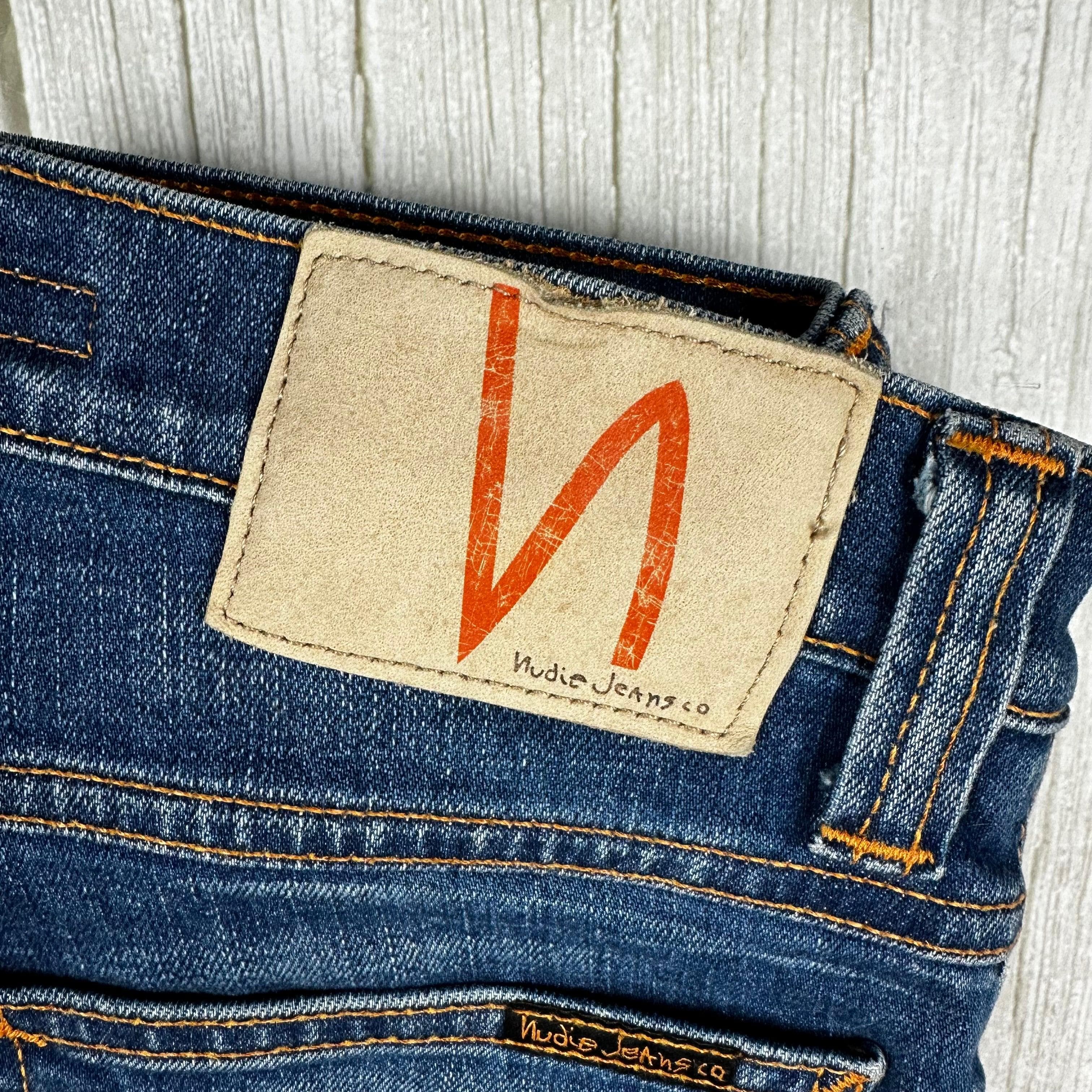 Nudie 'High Kai' Dark Used Denim Jeans- Size 27S — photo 6 of 8