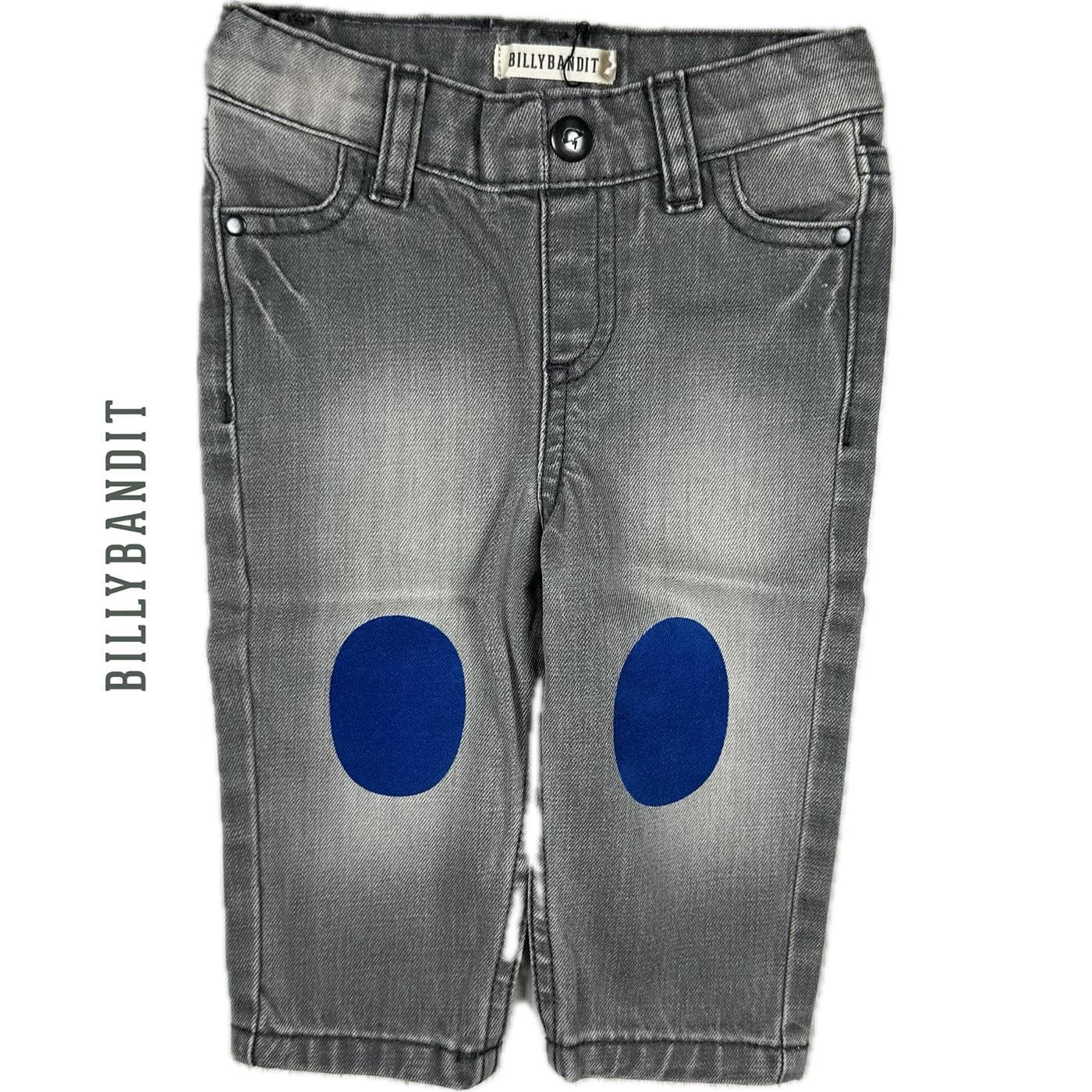 NEW - Billybandit Grey Baby Patch Knee Jeans - Size 6M — photo 1 of 5
