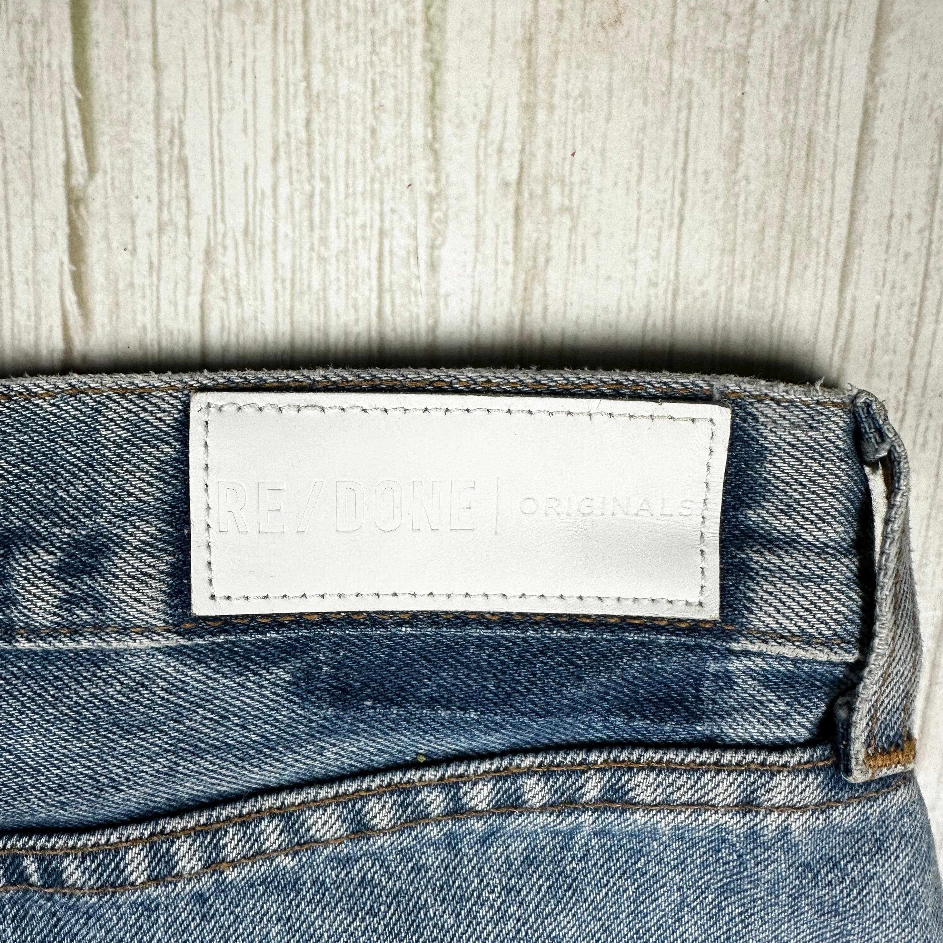 Re/Done USA Raw Hem Denim Skirt - Size 26 or 8AU — photo 5 of 7