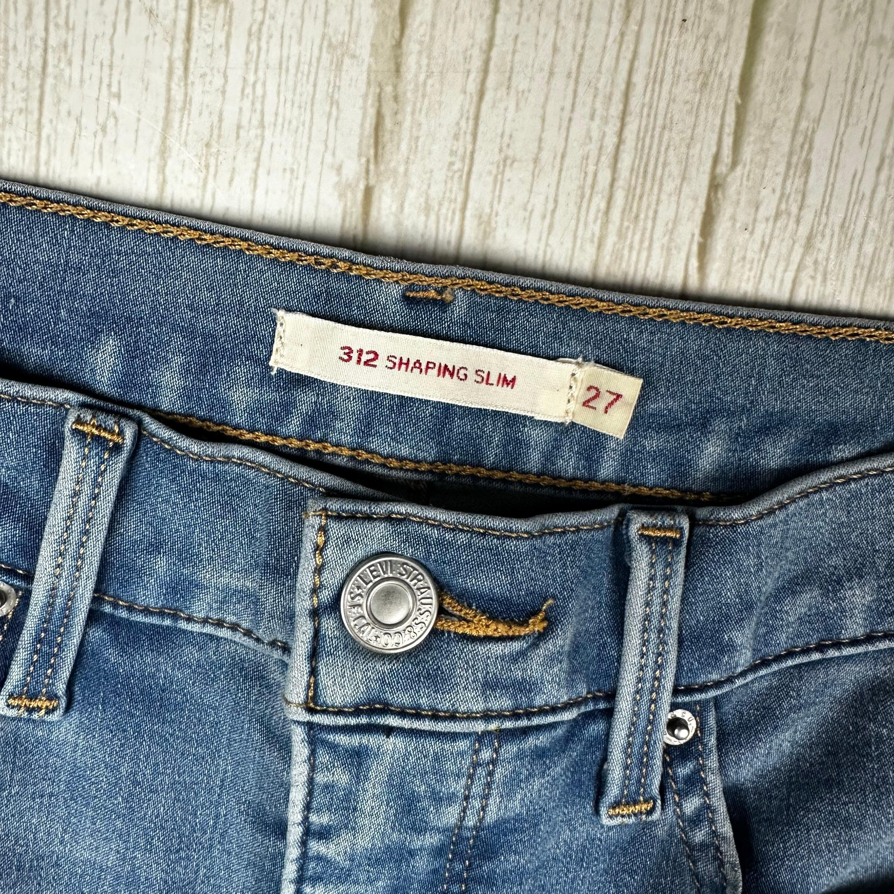 Levis 312 Shaping Slim Mid Rise Denim Jeans - Size 27 — photo 6 of 8