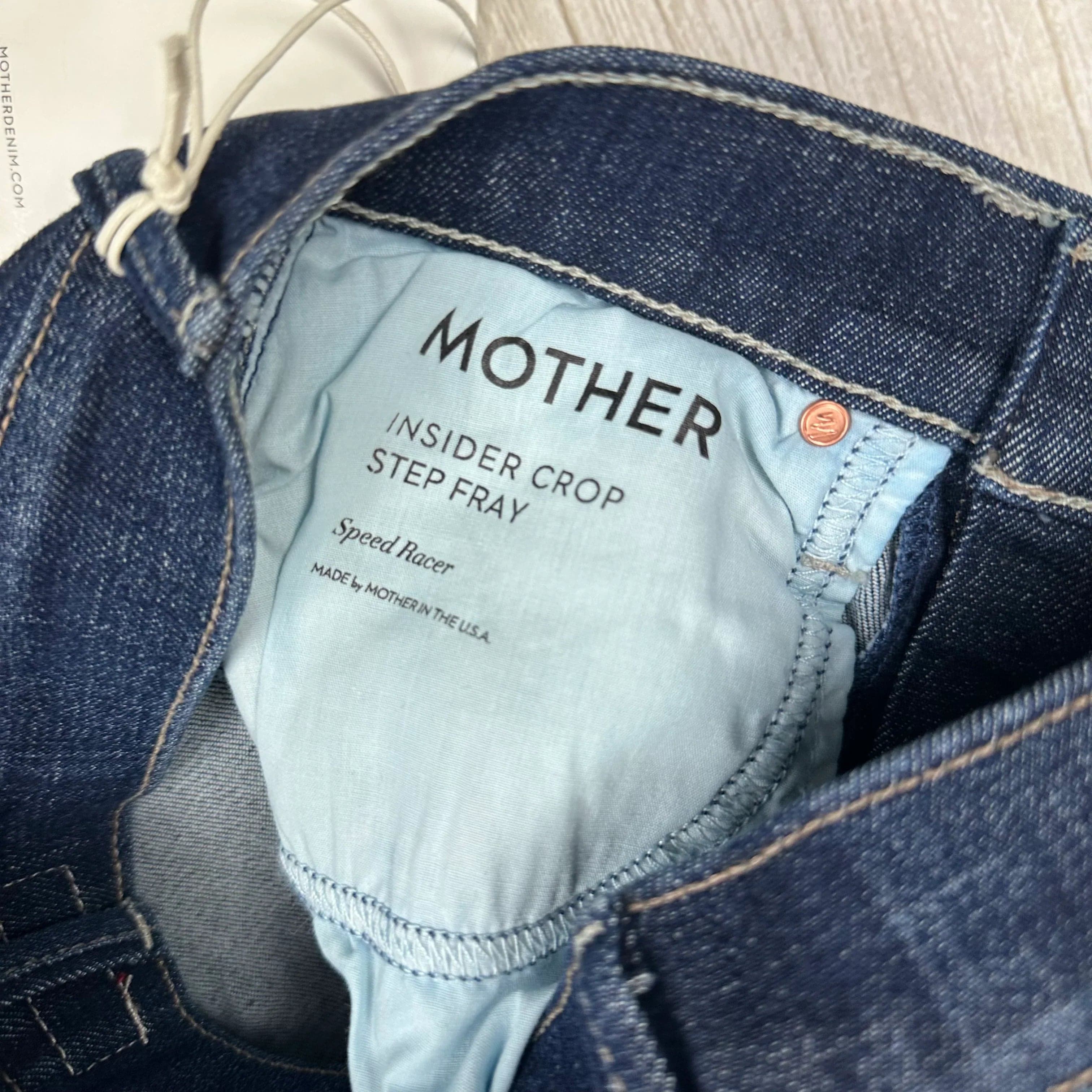 NWT- Mother 'The Insider Crop Fray' Speed Racer Jeans - Size 23 — photo 7 of 8