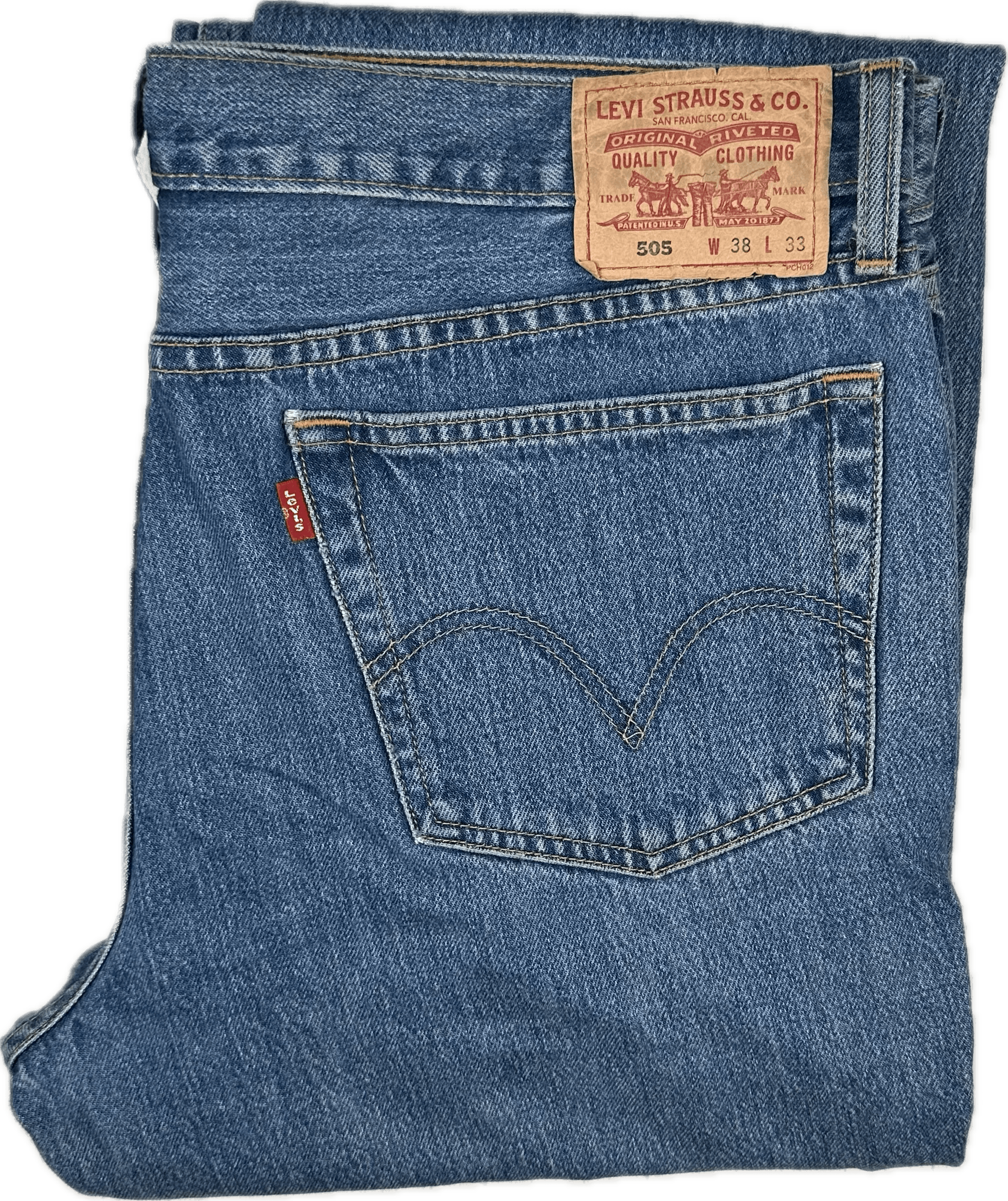 Levis 505 Y2K Mid Blue Wash Regular Fit -Size 38/33 — photo 4 of 8