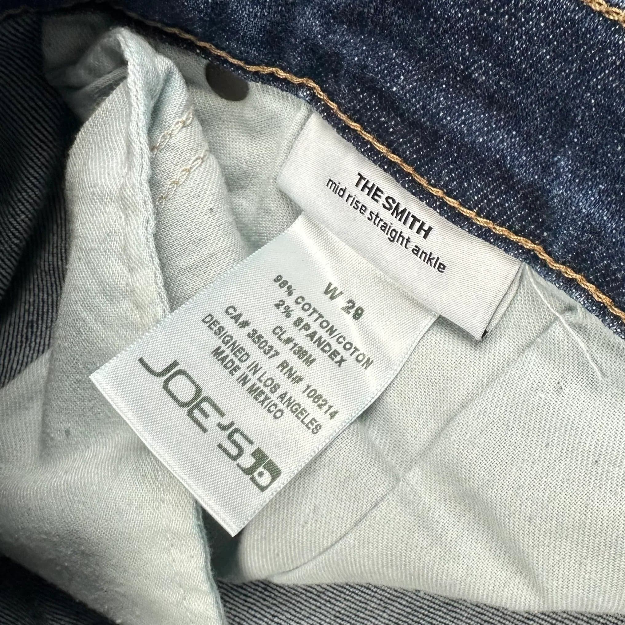 NWT-Joe's Jeans 'The Smith' Mid Rise Straight Ankle Ladies Jeans -Size 29 — photo 6 of 6