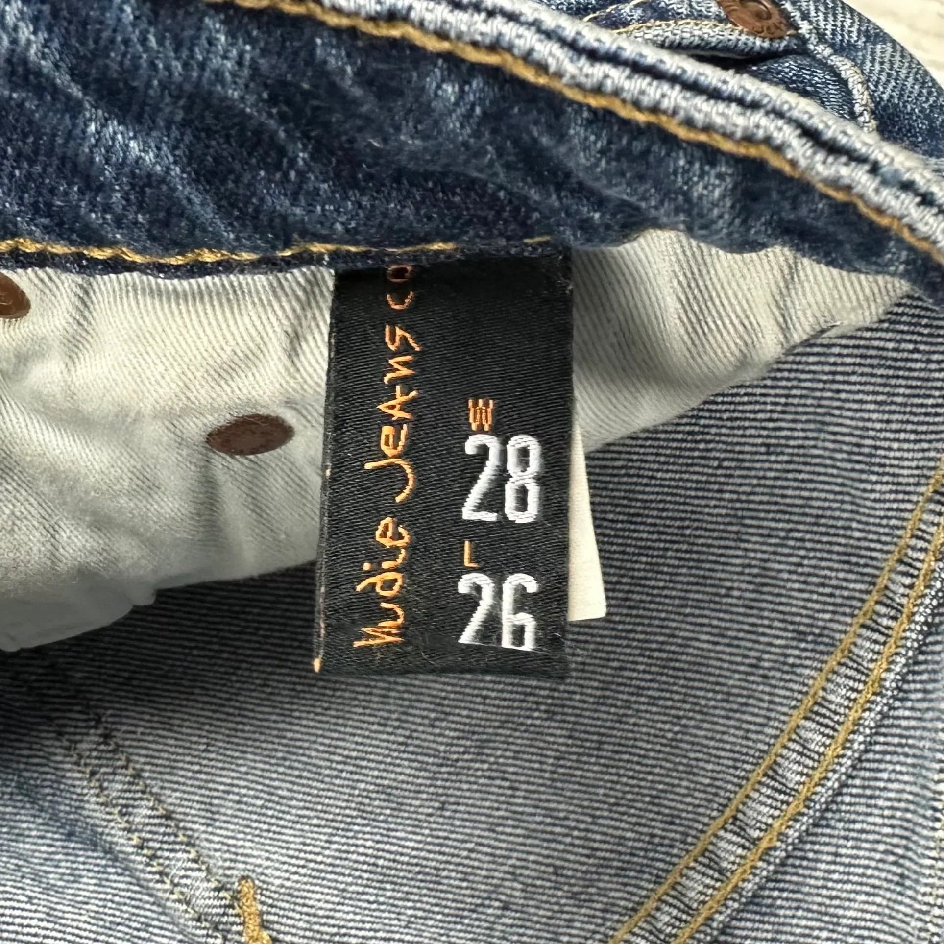 Nudie Jeans Co. 'Rowdy Ruth' French Blue Wash Jeans - Size 28 — photo 7 of 9