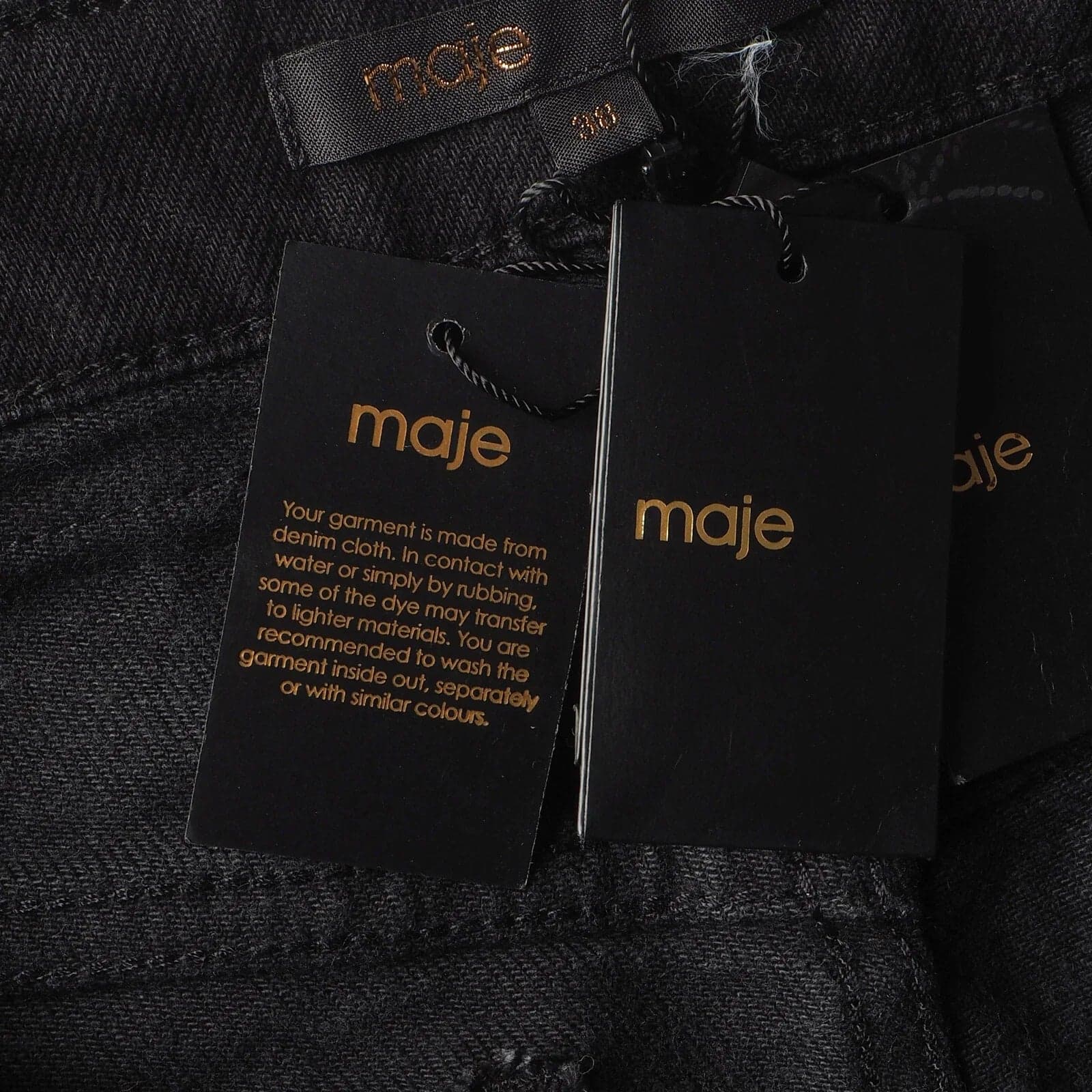 NWT - Maje Exposed Zipper Black Flare Jeans- Size Euro 38 (10AU) — photo 6 of 7