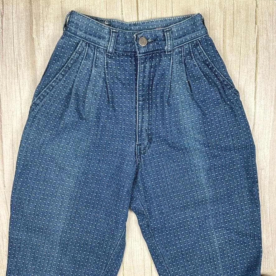 Vintage 80's Pioneer Pleat Front Tapered Jeans- Suit Size 4 — photo 2 of 8