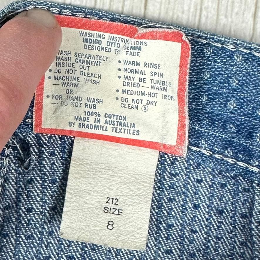 Vintage 80's Pioneer Pleat Front Tapered Jeans- Suit Size 4 — photo 6 of 8