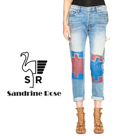 NWT - Sandrine Rose Re-Worked Original Handmade in USA Jeans - Size 25 — photo 1 of 11