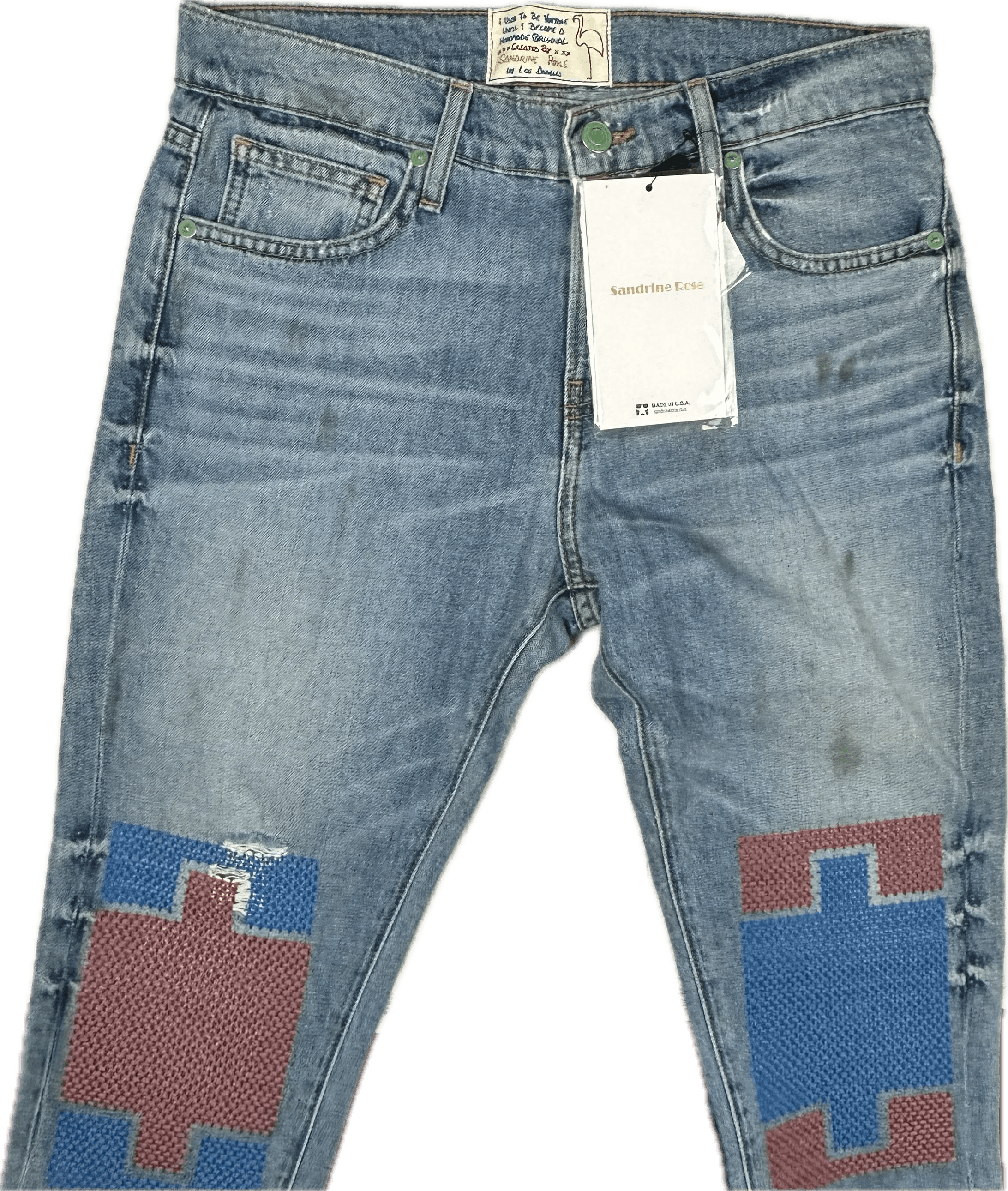 NWT - Sandrine Rose Re-Worked Original Handmade in USA Jeans - Size 25 — photo 4 of 11