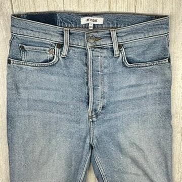 RE/DONE '90's High Rise Ankle Crop' Jeans -Size 27 — photo 3 of 8