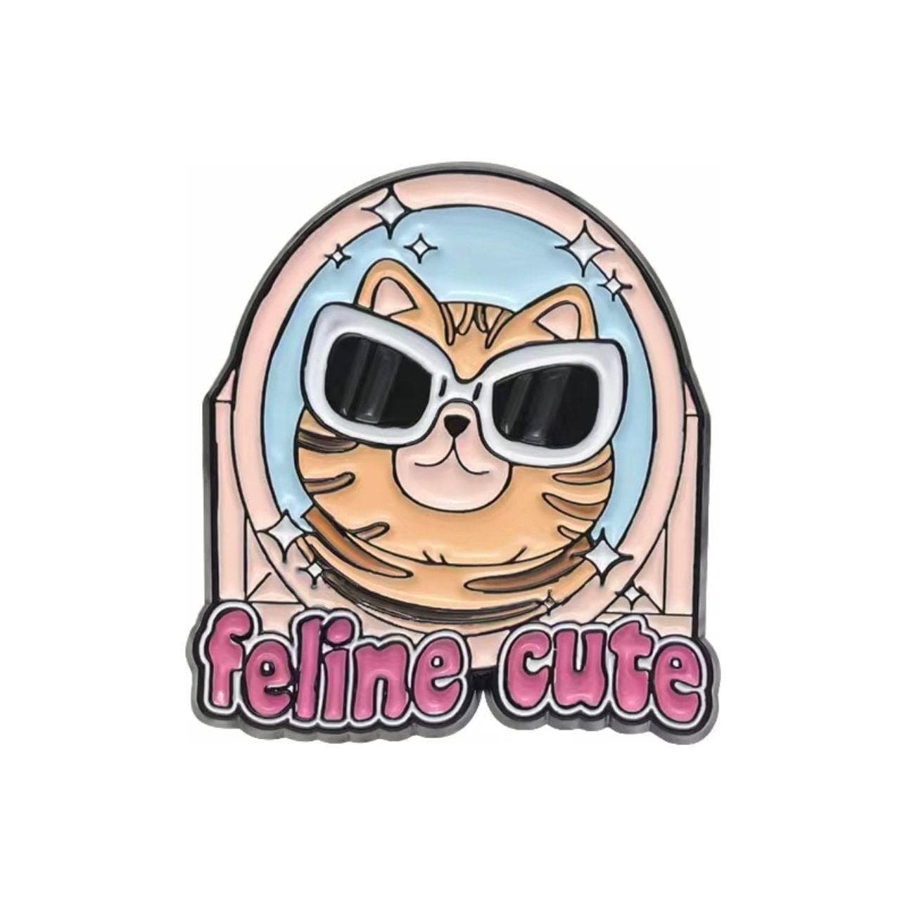 Feline Cute Retro Cat- Enamel Pin