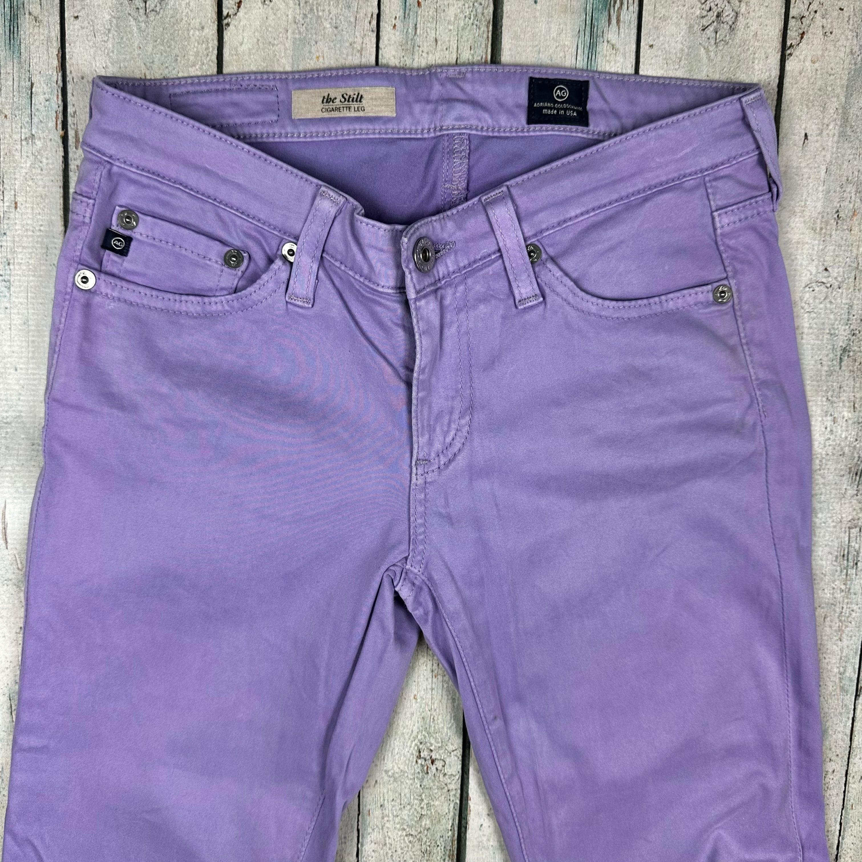 AG Adriano Goldschmied 'The Stilt' Lavender Cigarette Leg Jeans- Size 25R — photo 4 of 7