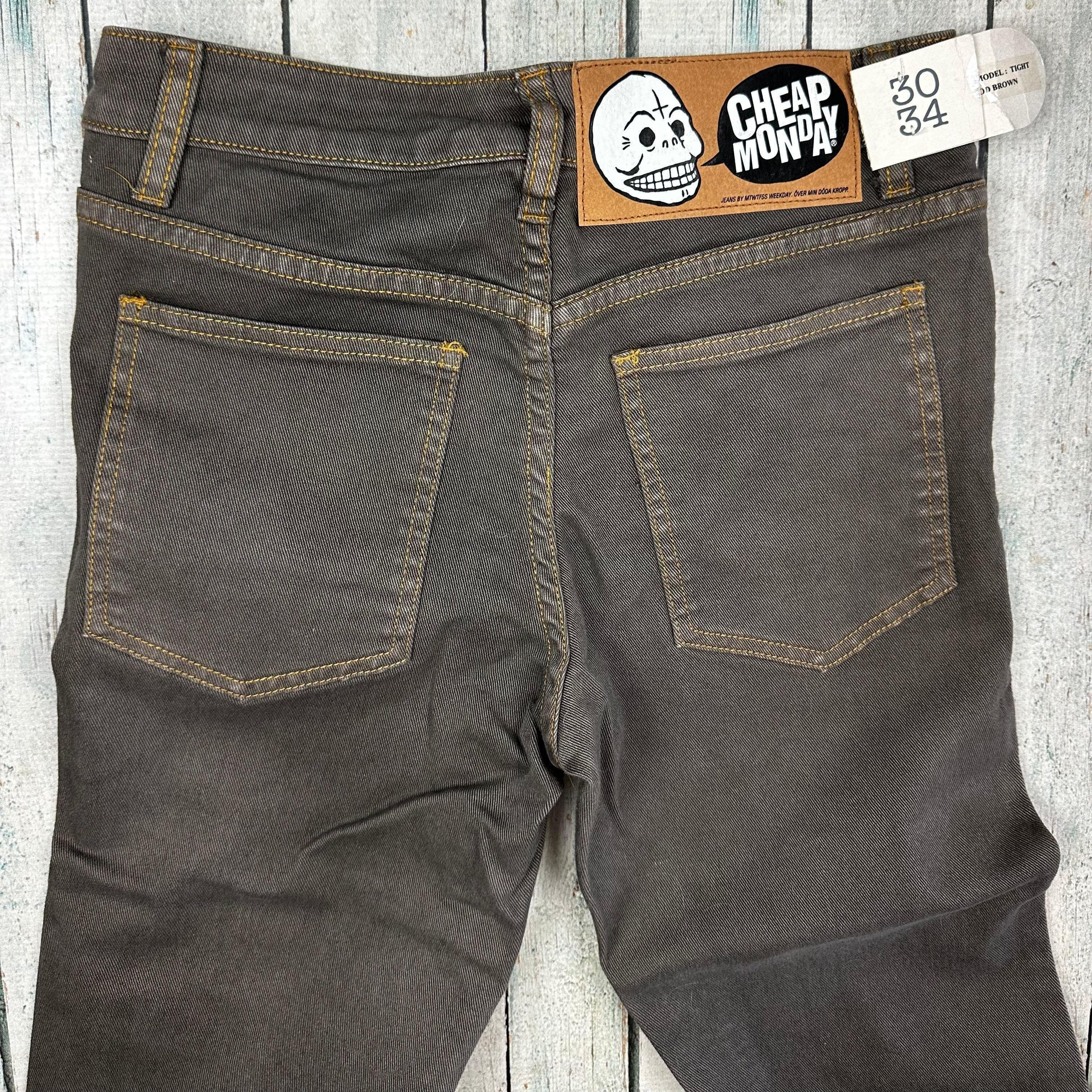 NWT - Cheap Monday 'Tight Od Brown' Skinny Jeans - Size 30//34 — photo 2 of 4