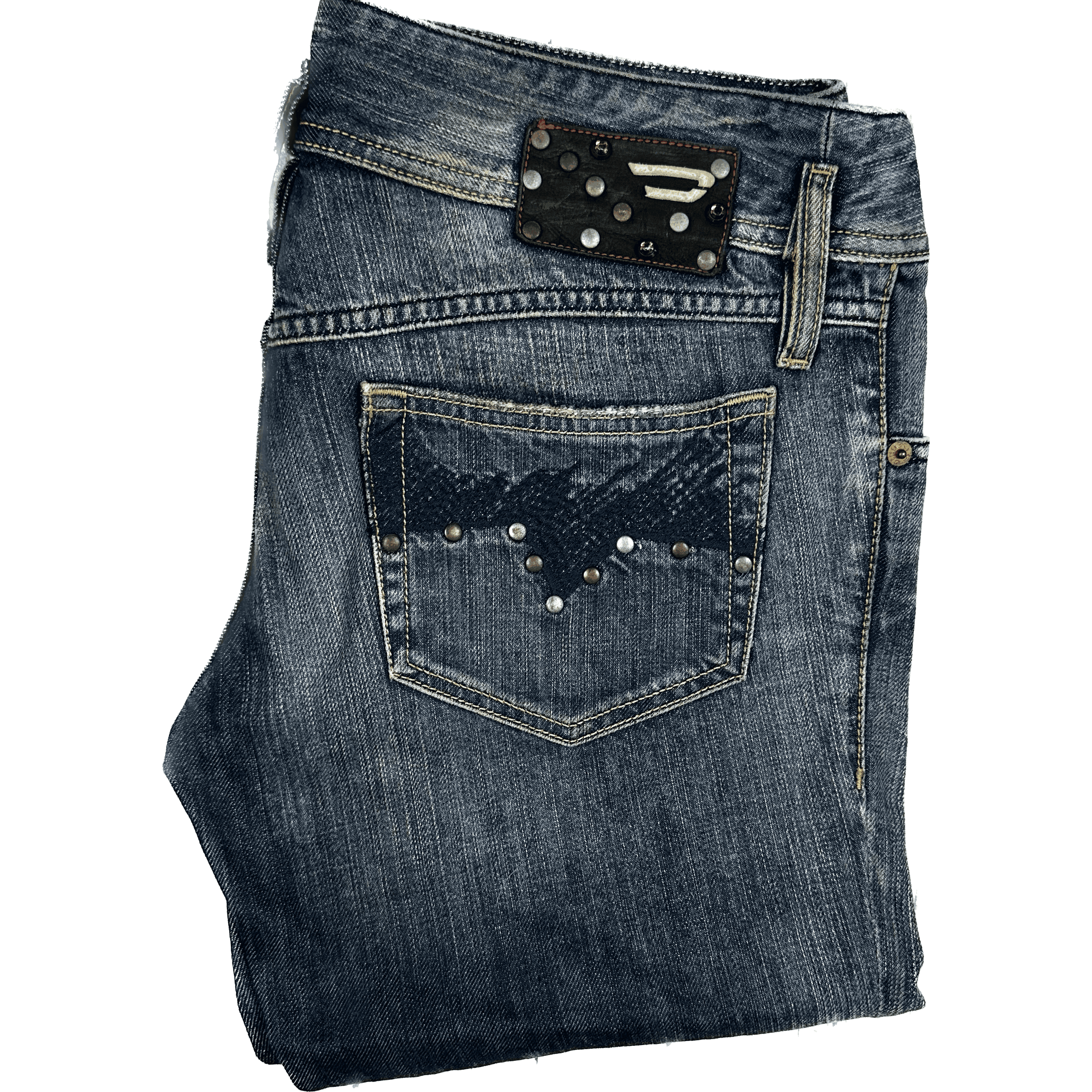 Diesel 'Matic' Straight Leg Rhinestone Jeans Size - 30/32 — photo 2 of 9