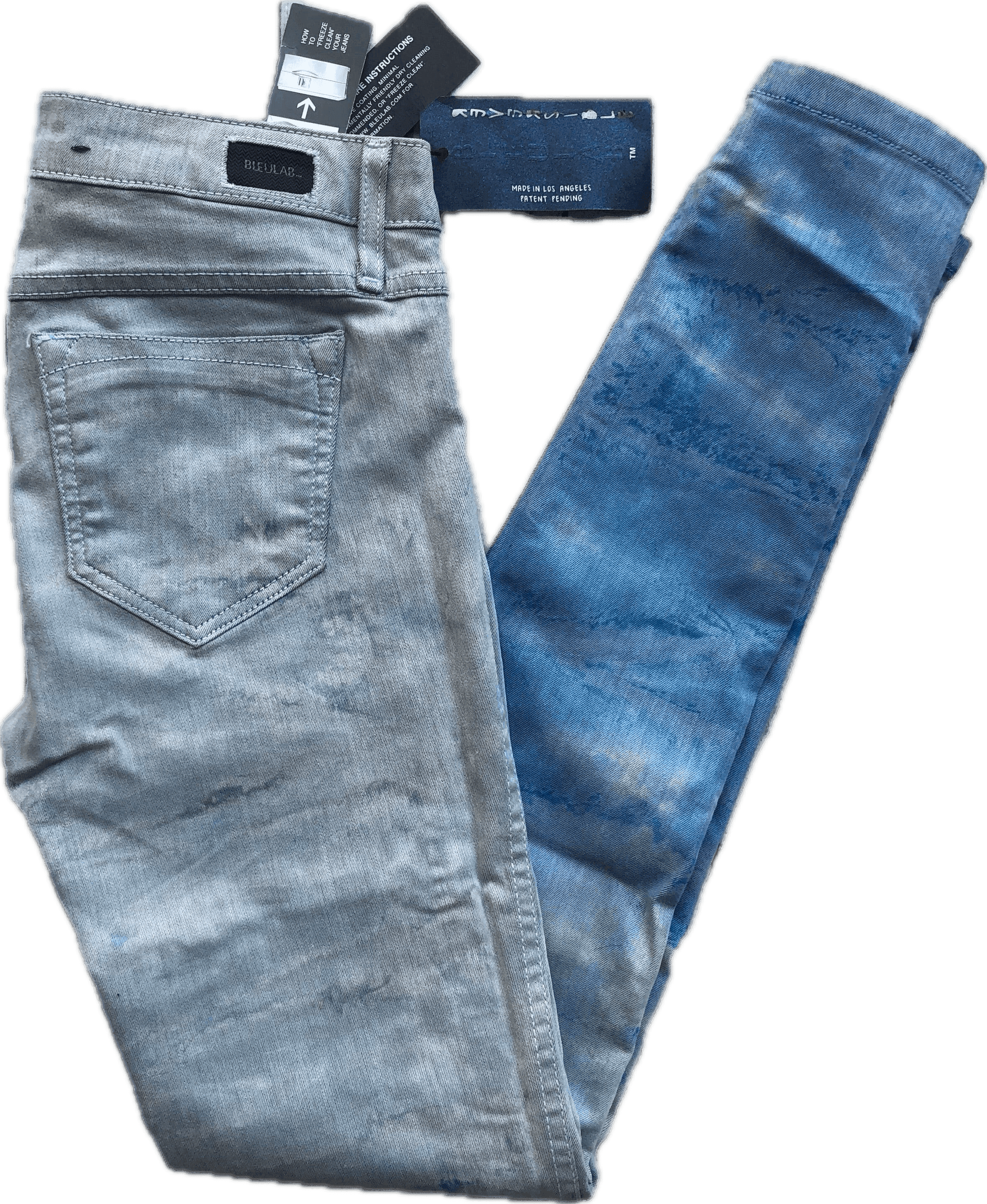 NWT - Bleulab USA ‘Detour Leggings’ Reversible Blue/SilverGrey Jeans -Size 25 — photo 1 of 9
