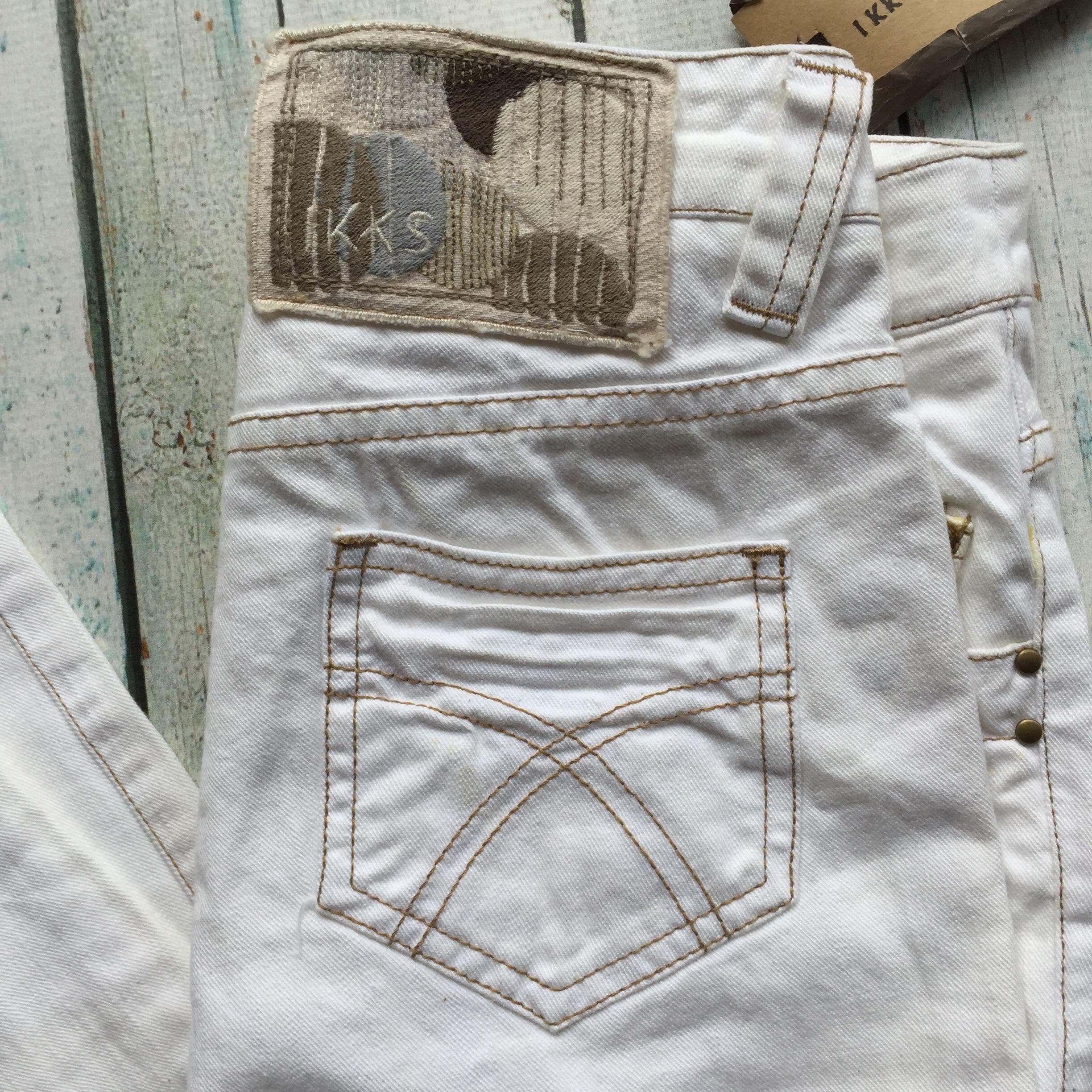 NWT - IKKS White Low Rise Skinny Jeans- Size 23 — photo 3 of 5