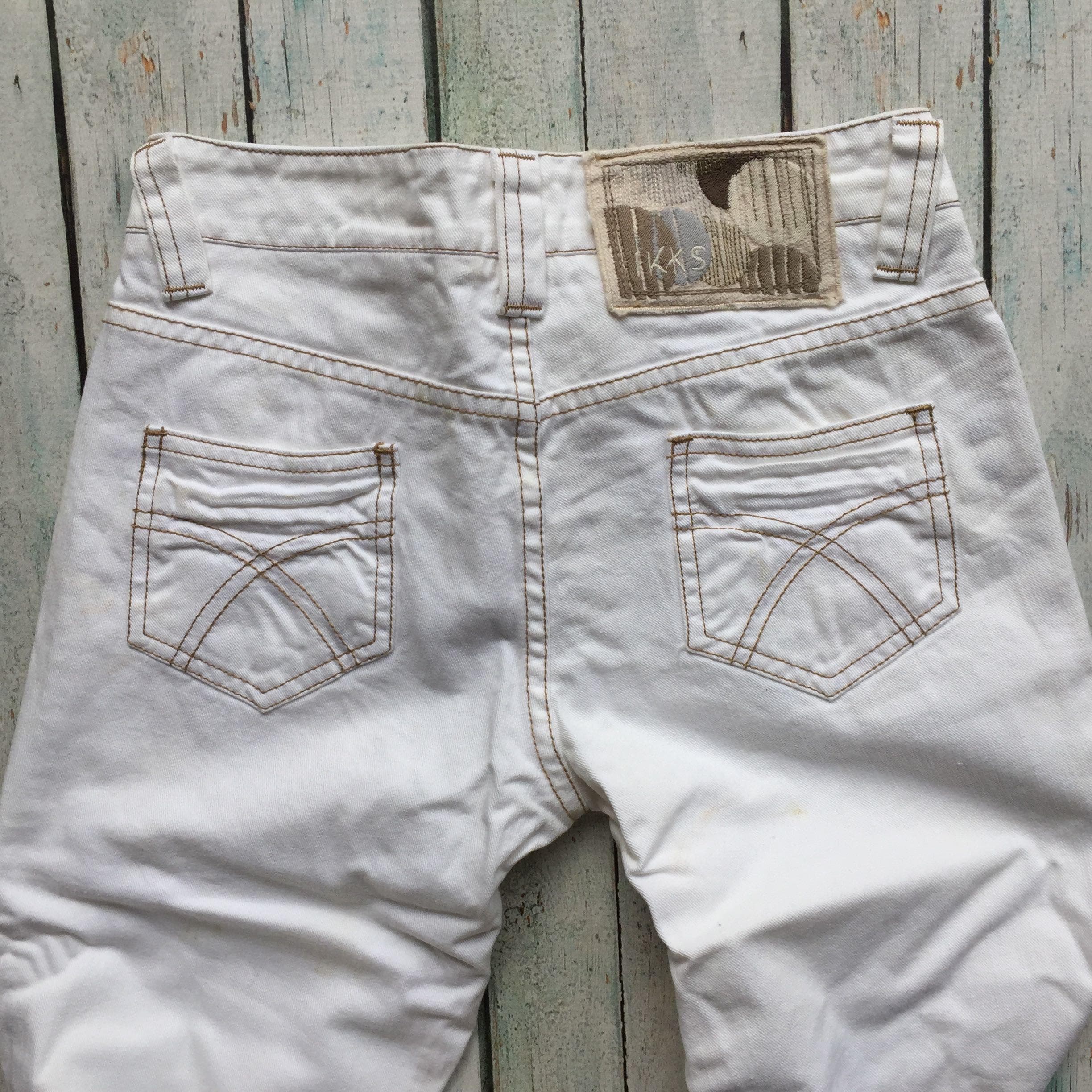 NWT - IKKS White Low Rise Skinny Jeans- Size 23 — photo 4 of 5
