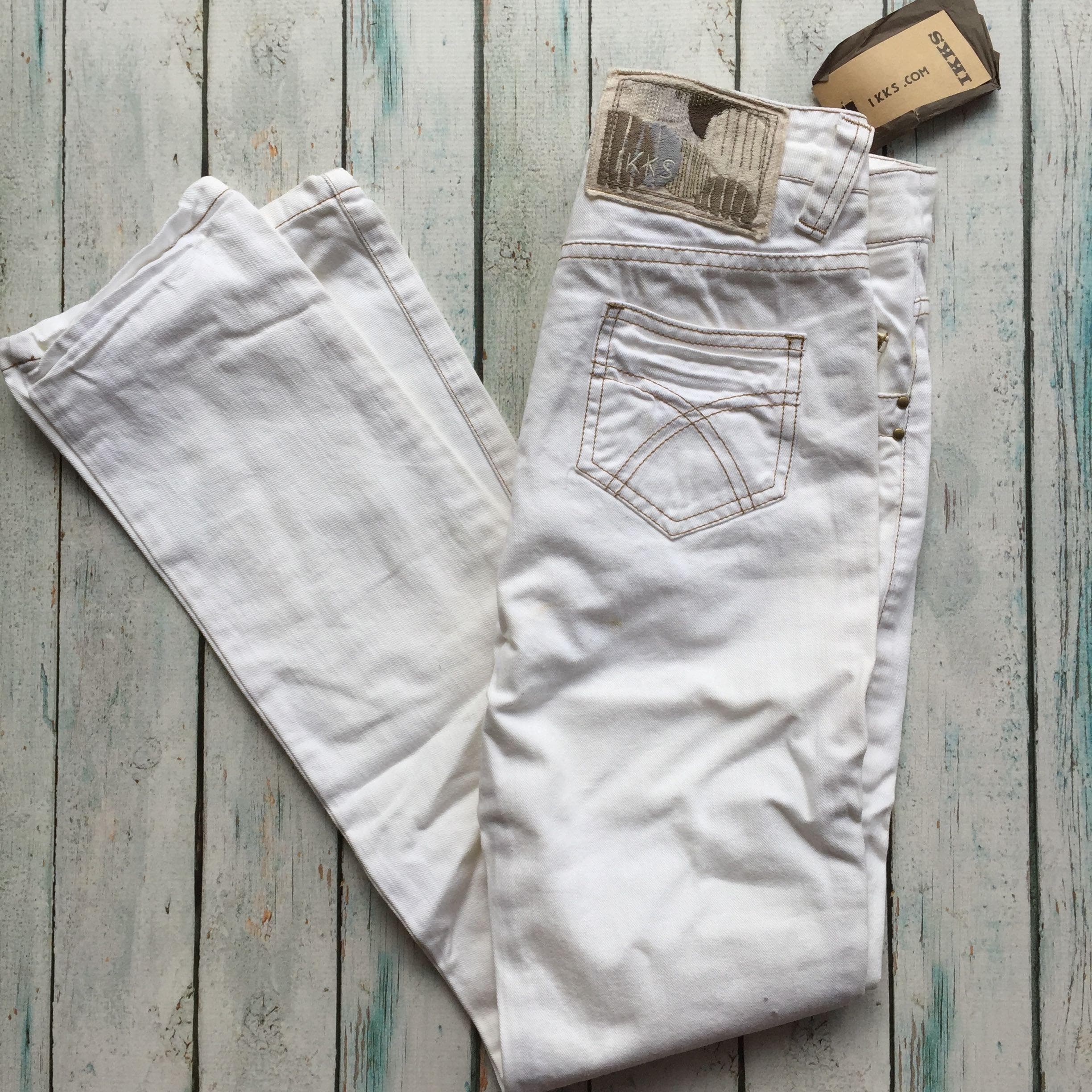 NWT - IKKS White Low Rise Skinny Jeans- Size 23 — photo 5 of 5