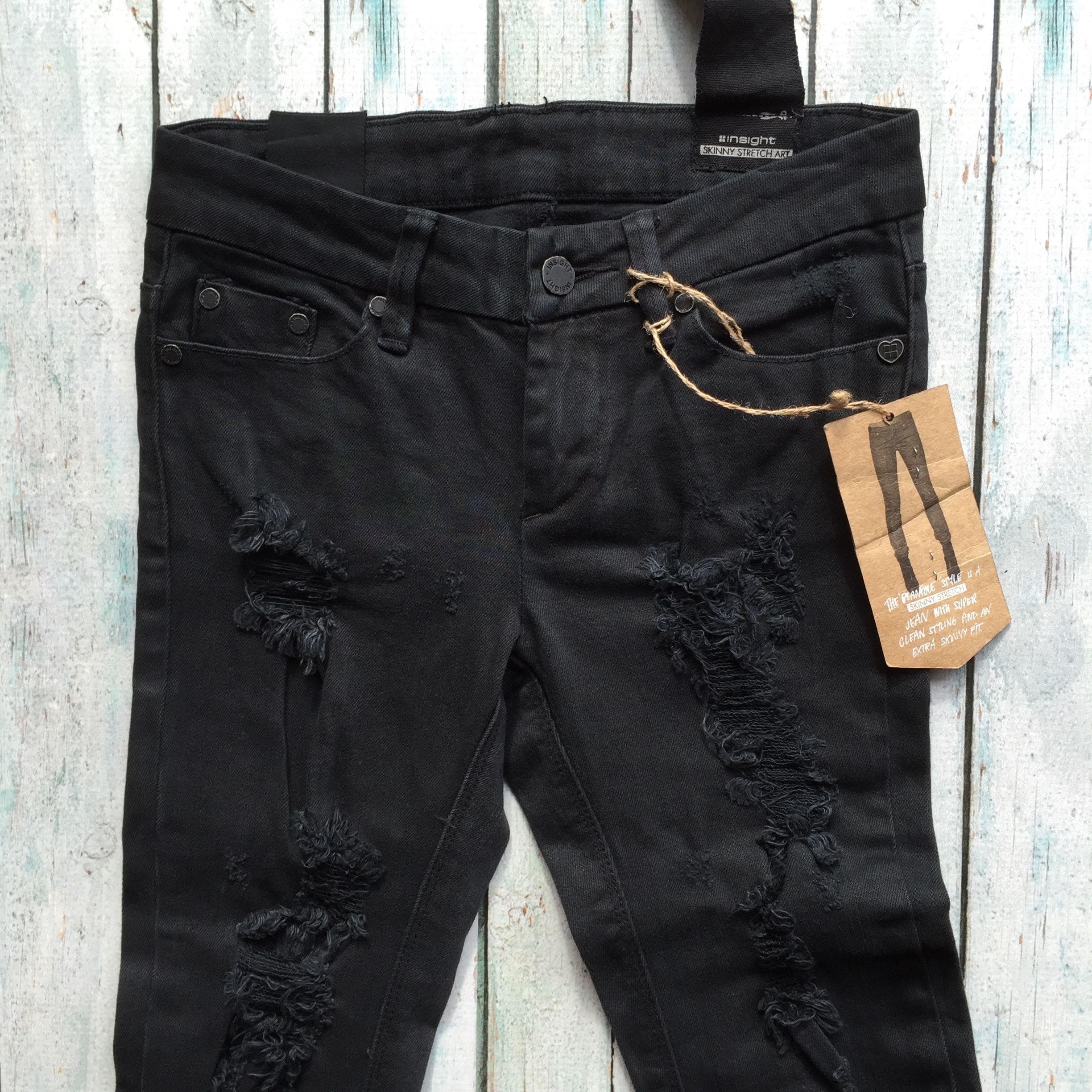 NWT - Insight Black Super Skinny 'Beanpole' Jeans- Size 24" — photo 4 of 6