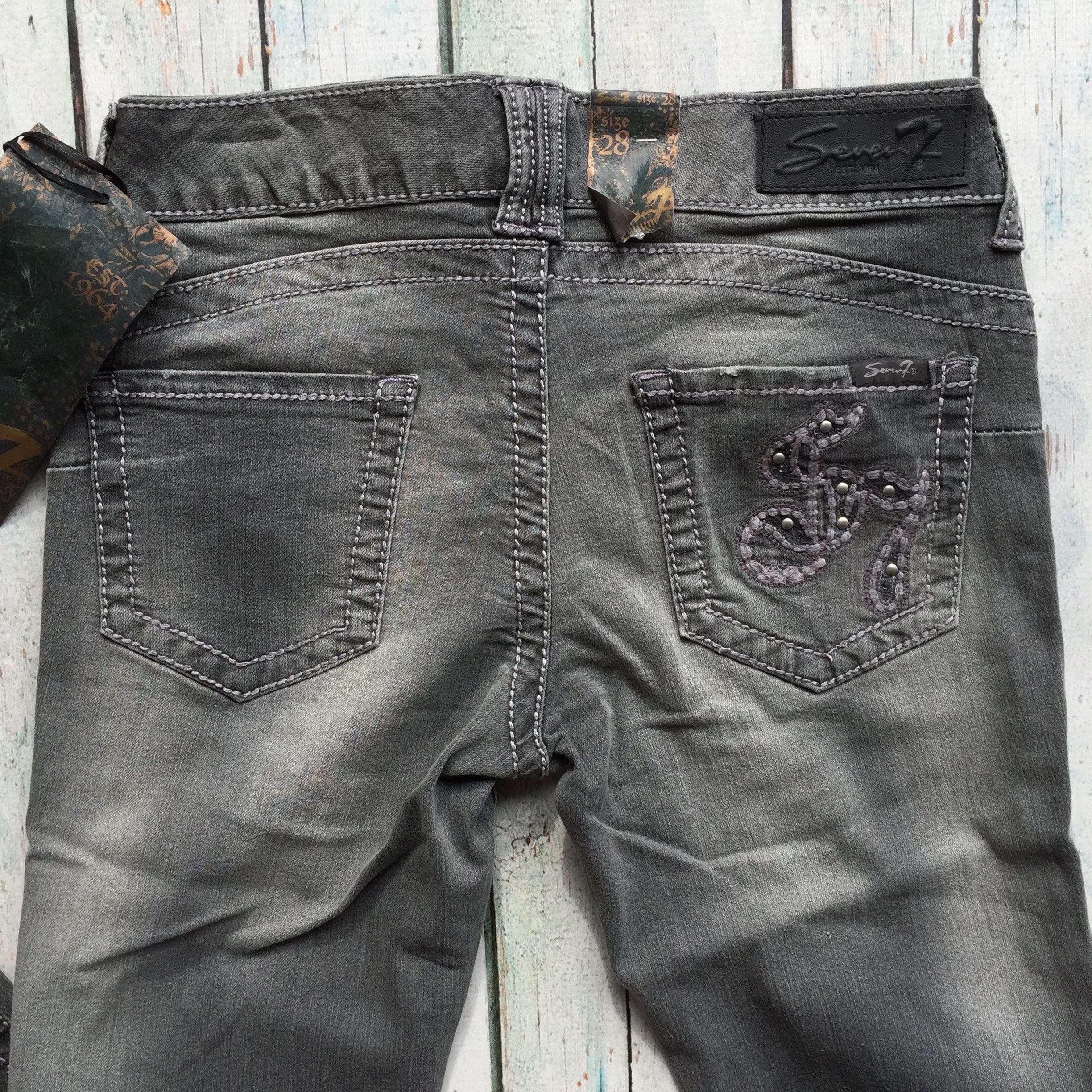 NWT- Seven7 Stretch Grey Denim Jeans Size - 28 — photo 6 of 6