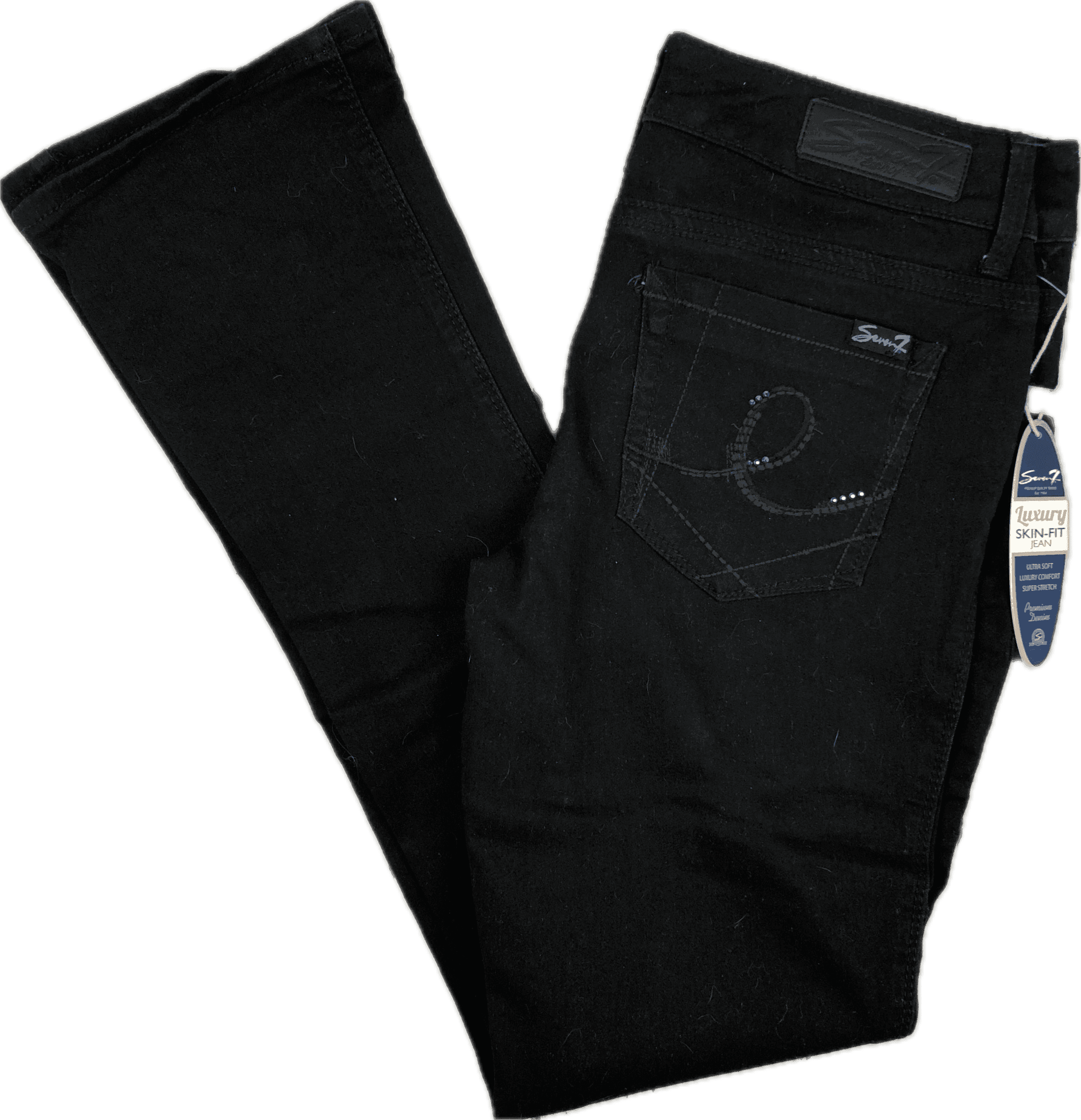 NWT - Seven7 Skin Fit Rocker Slim Black Jeans Size - 28 — photo 1 of 6