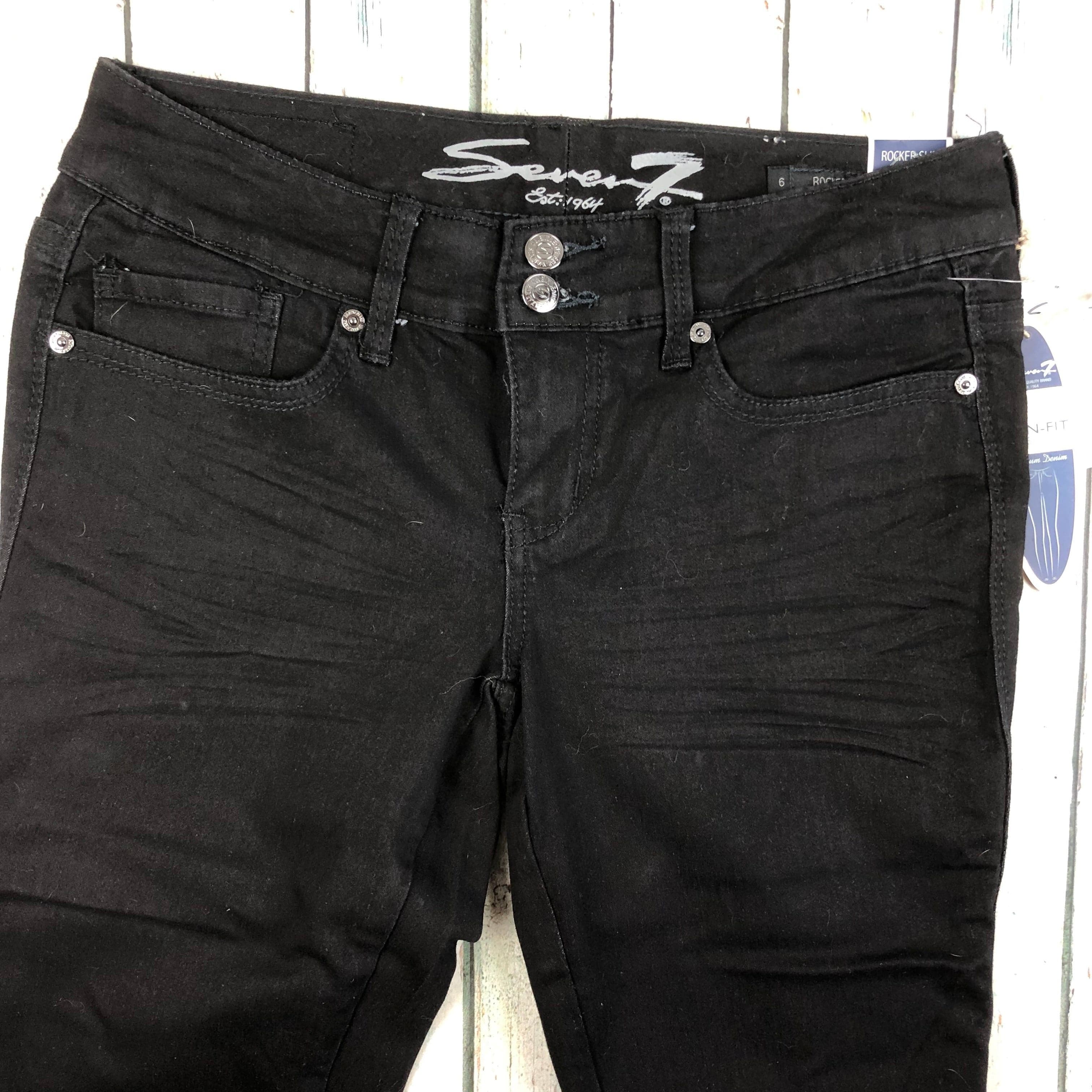 NWT - Seven7 Skin Fit Rocker Slim Black Jeans Size - 28 — photo 3 of 6