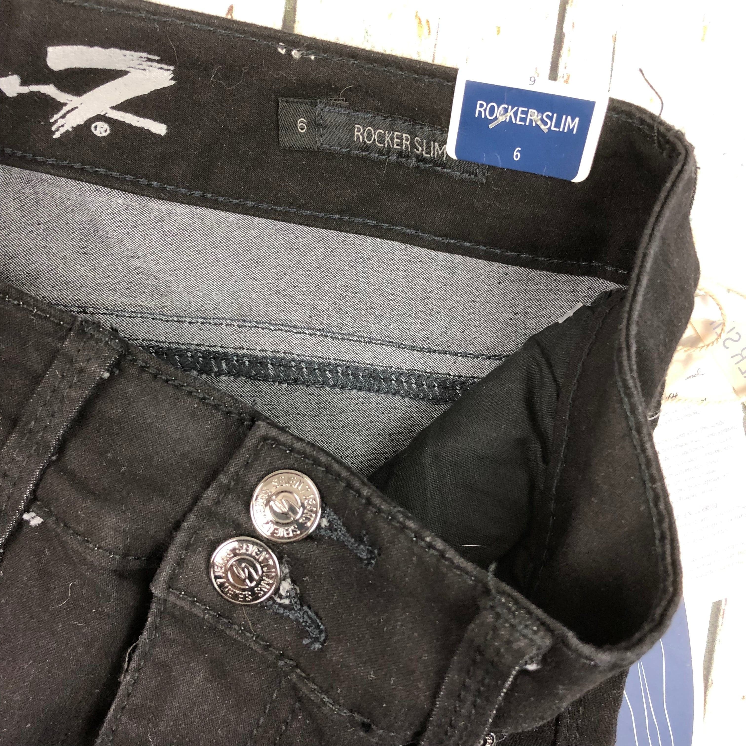 NWT - Seven7 Skin Fit Rocker Slim Black Jeans Size - 28 — photo 4 of 6