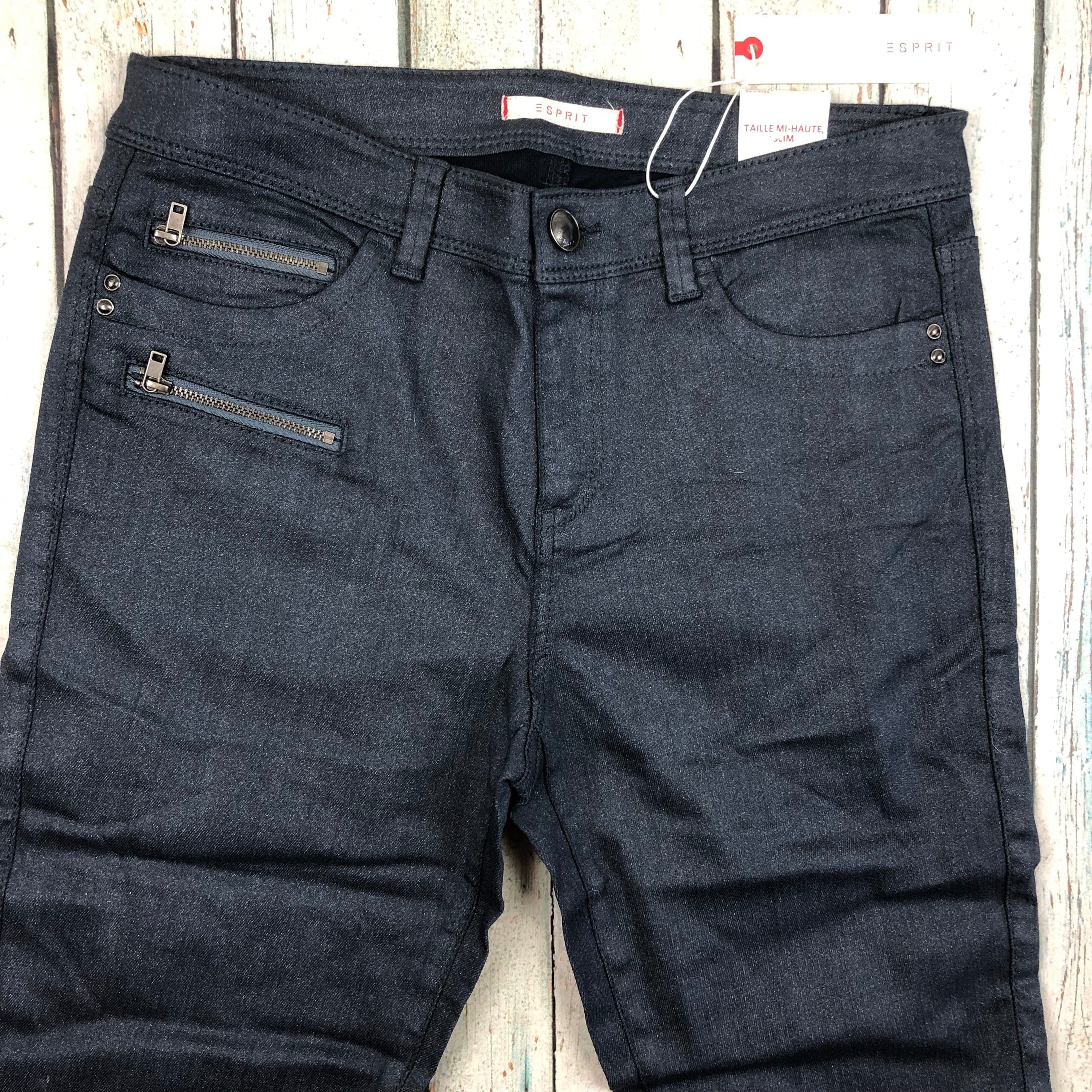 NWT- Esprit 'Slim Leg Jambes Etroites' Coated Denim Jeans - Size 8 — photo 2 of 6
