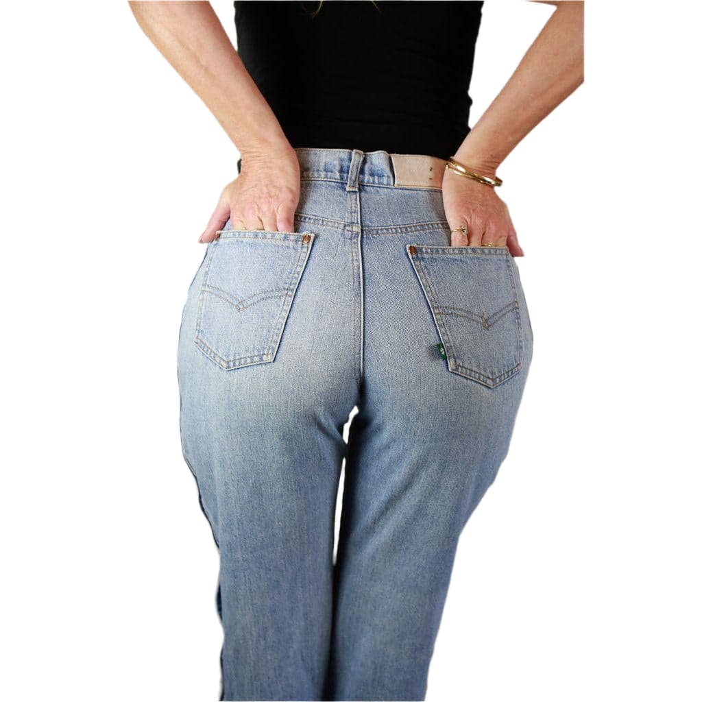 Australian Kerry McGee Vintage 1980's Button Leg Flared Jeans- Suit Size 10 — photo 5 of 9