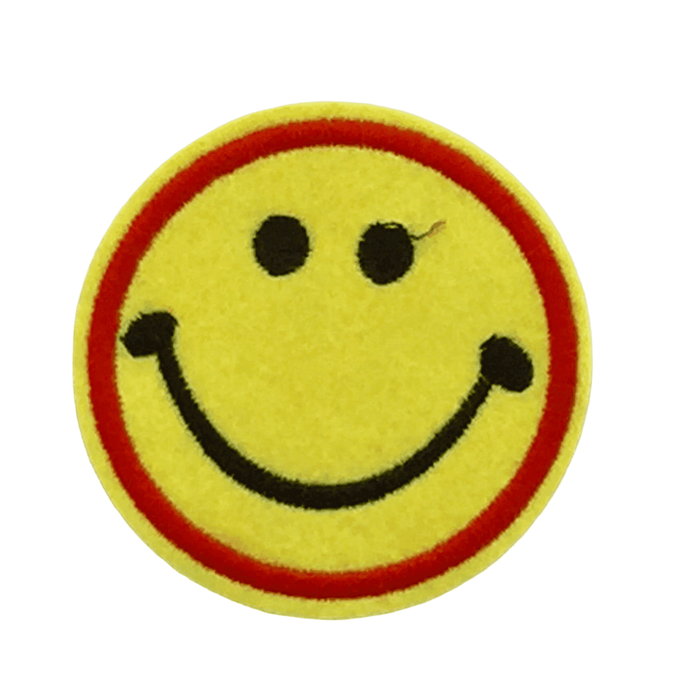 Happy Emoji with Red border- Embroidered Cloth Patch — photo 1 of 3