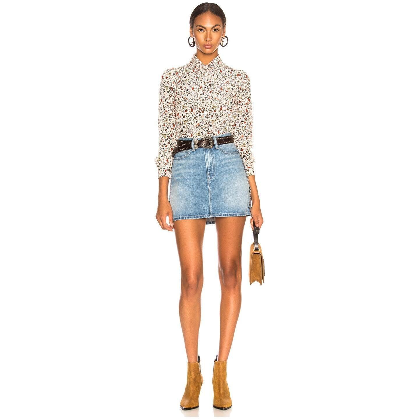 NEW - Frame USA Denim 'Elsden' Studded Skirt - Size 25 — photo 3 of 9