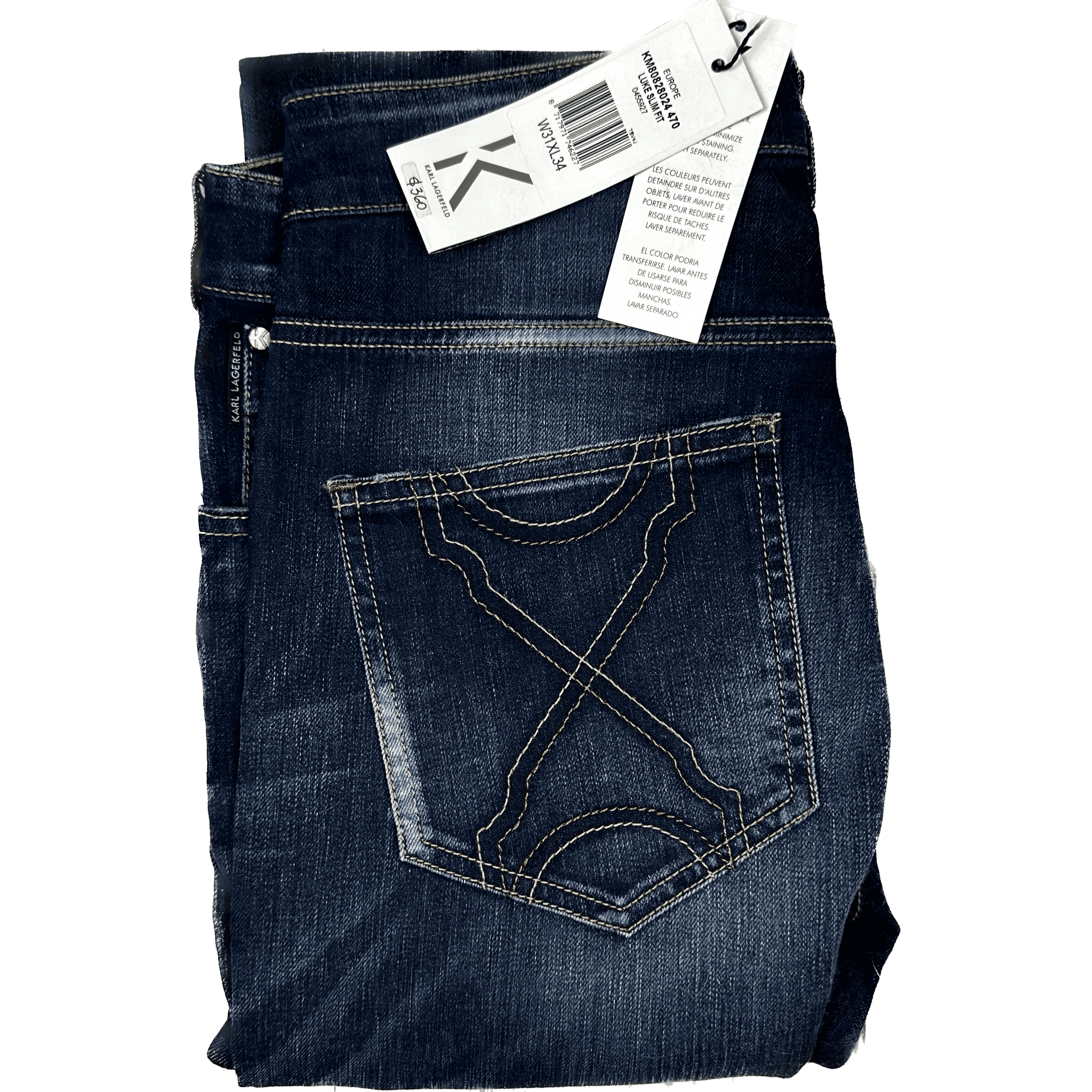 NWT- Karl Largerfeld Mens 'Luke' Slim Fit Jeans- Size 31 — photo 1 of 7